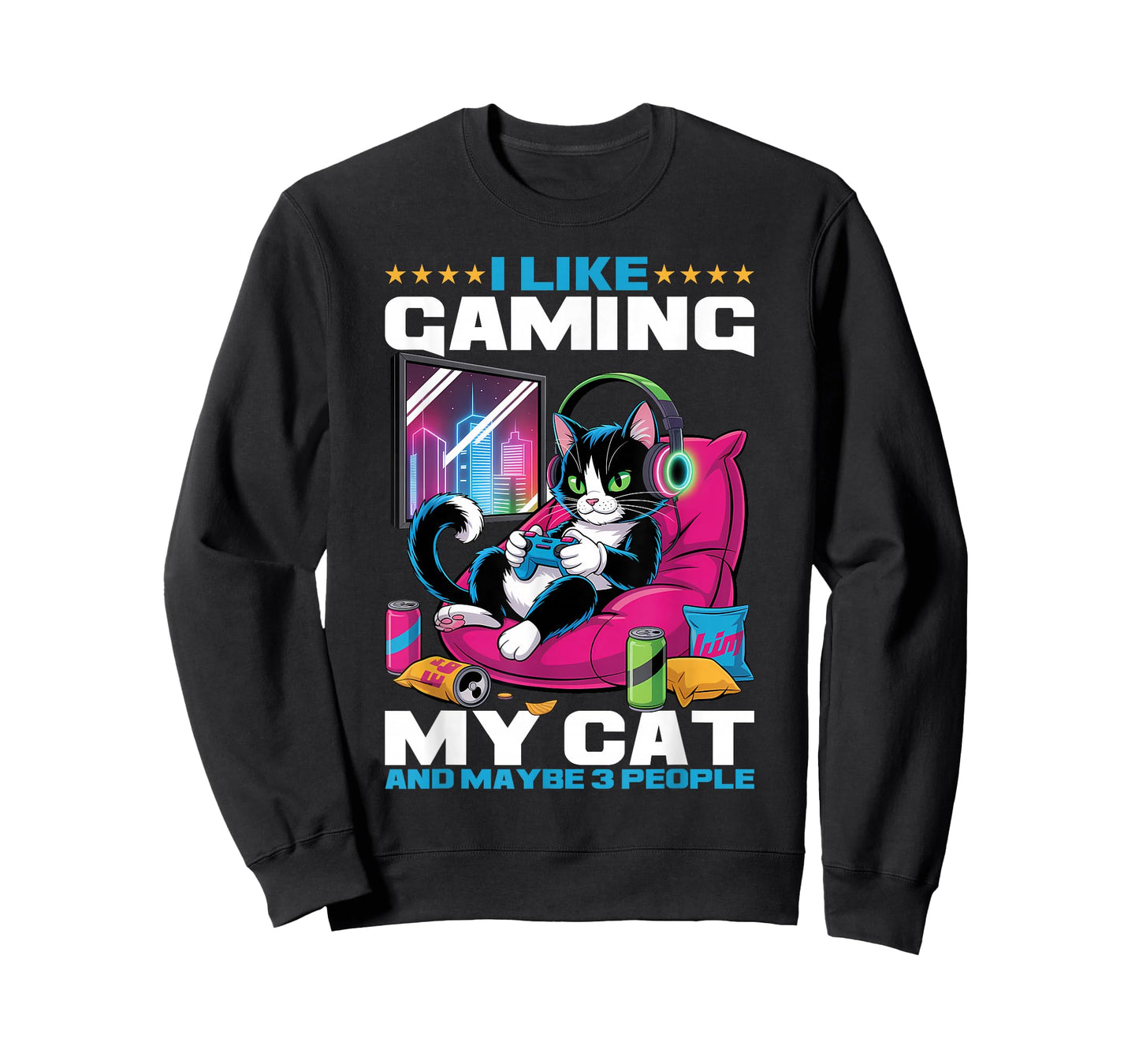 Gamer Gaming Cat Video Game T-Shirt
