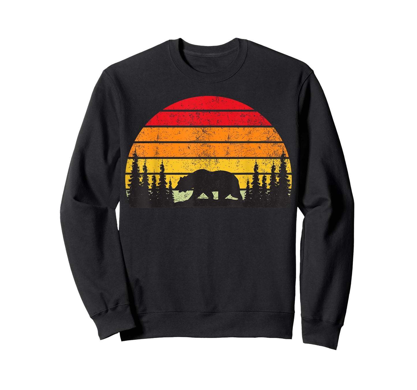 Retro Forest Bear Outdoors Nature Women Men Vintage Graphic T-Shirt