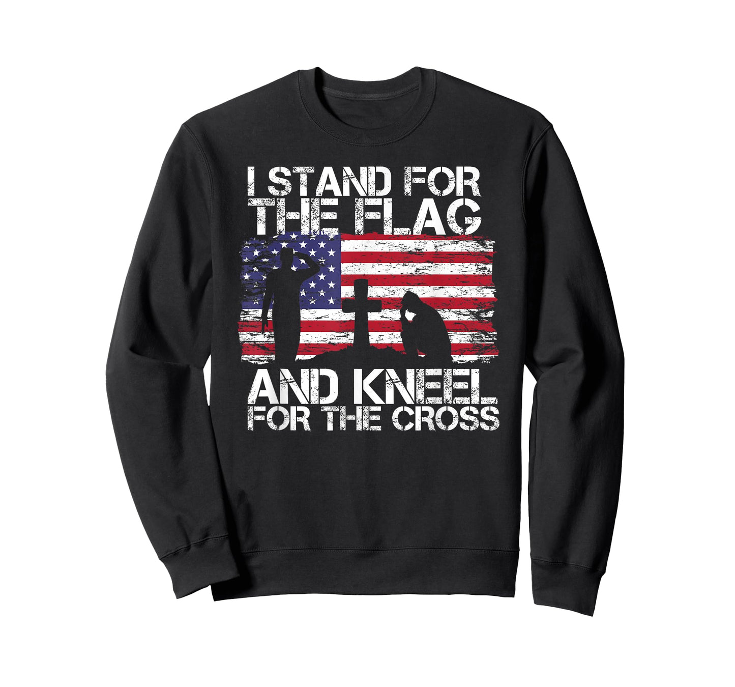 I Stand for The Flag and Kneel for The Cross US Flag T-Shirt