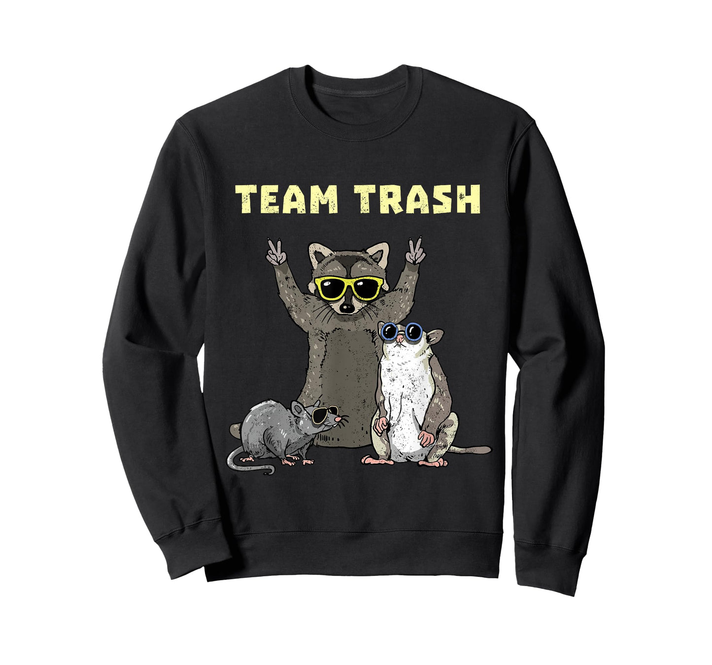 Team Trash Opossum Raccoon Rat, Funny Animals Garbage Gang Short Sleeve T-Shirt