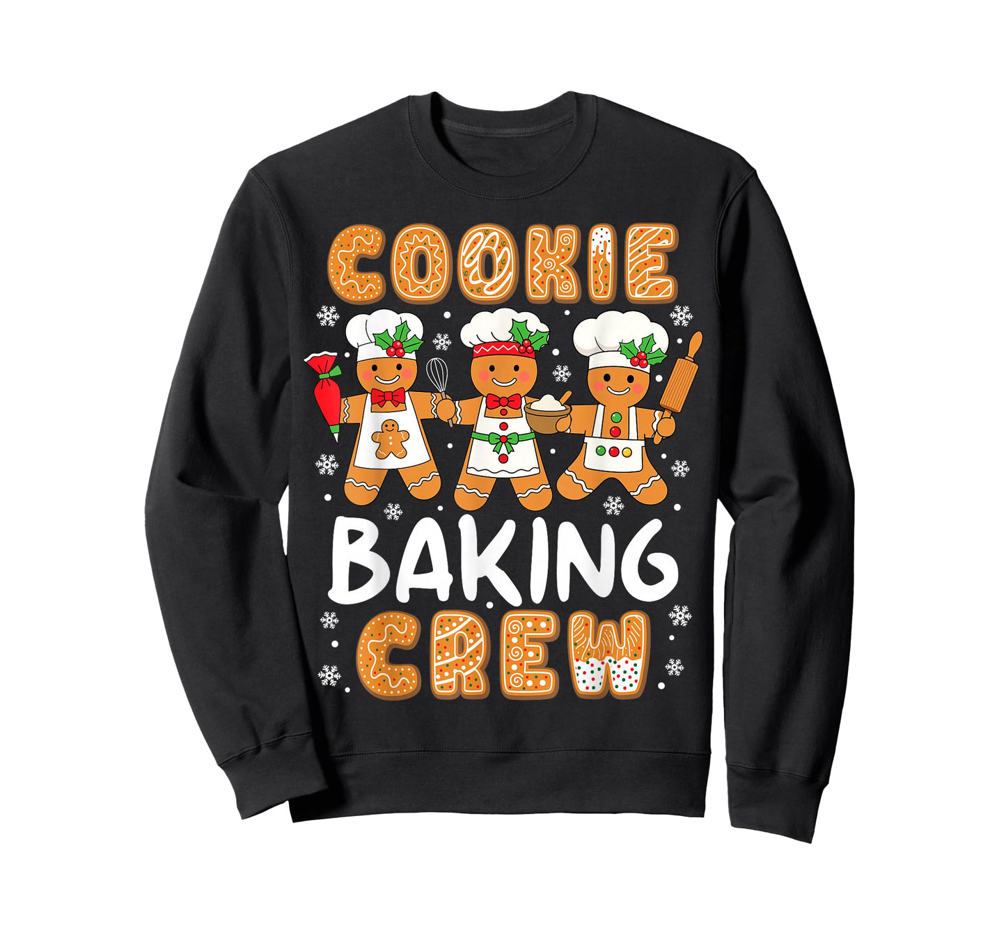 Cookie Baking Crew Christmas Funny Gingerbread Lovers Kids T-Shirt
