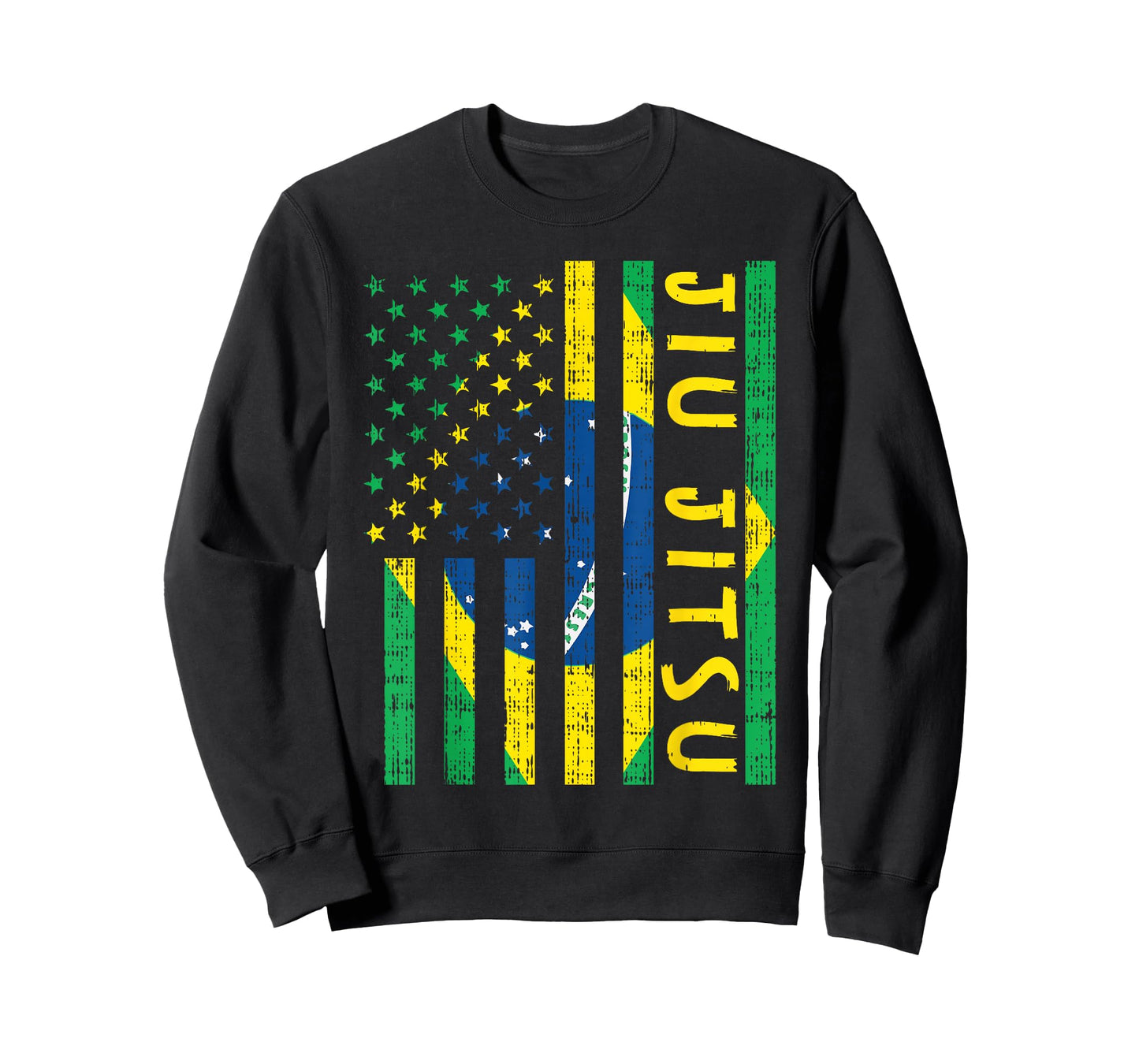 US Brazil Flag Jiu Jitsu Patriotic Brazilian Martial Art T-Shirt