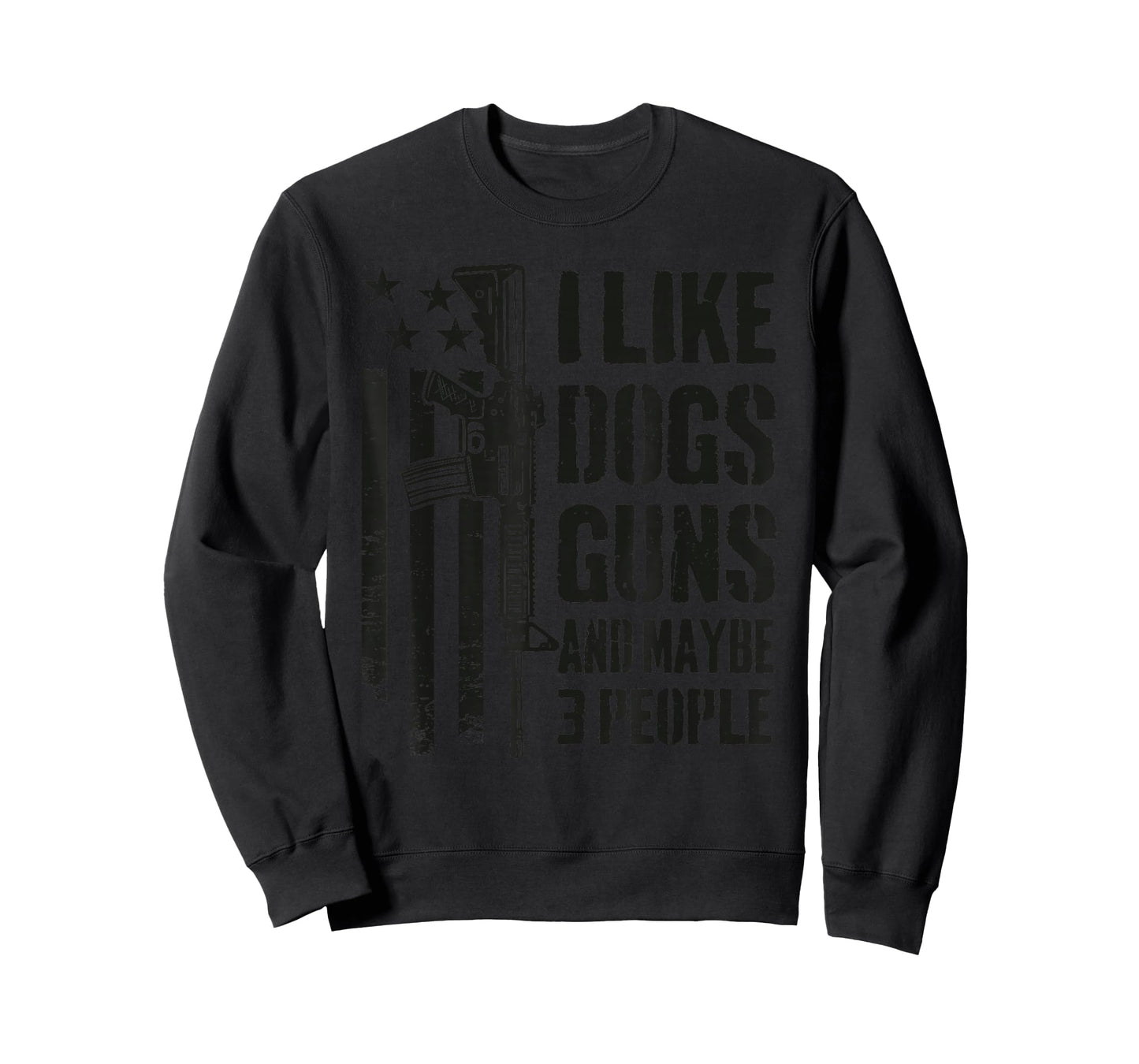 I Like Guns Dogs And Maybe 3 People - Funny Dog Gun Camo T-Shirt