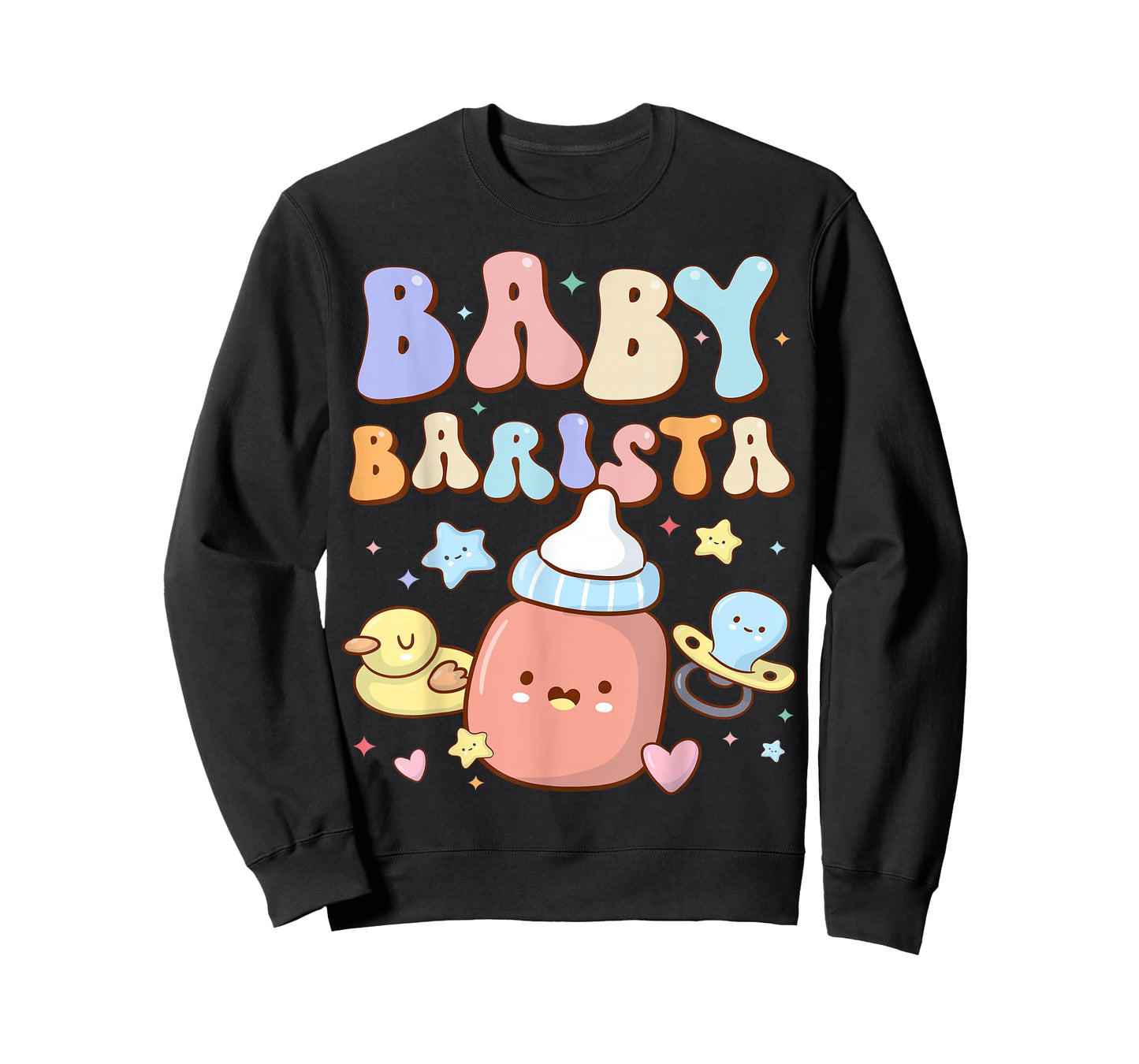 Baby Barista Mother Baby Nurse NICU Nurse Milk Bottle Funny T-Shirt