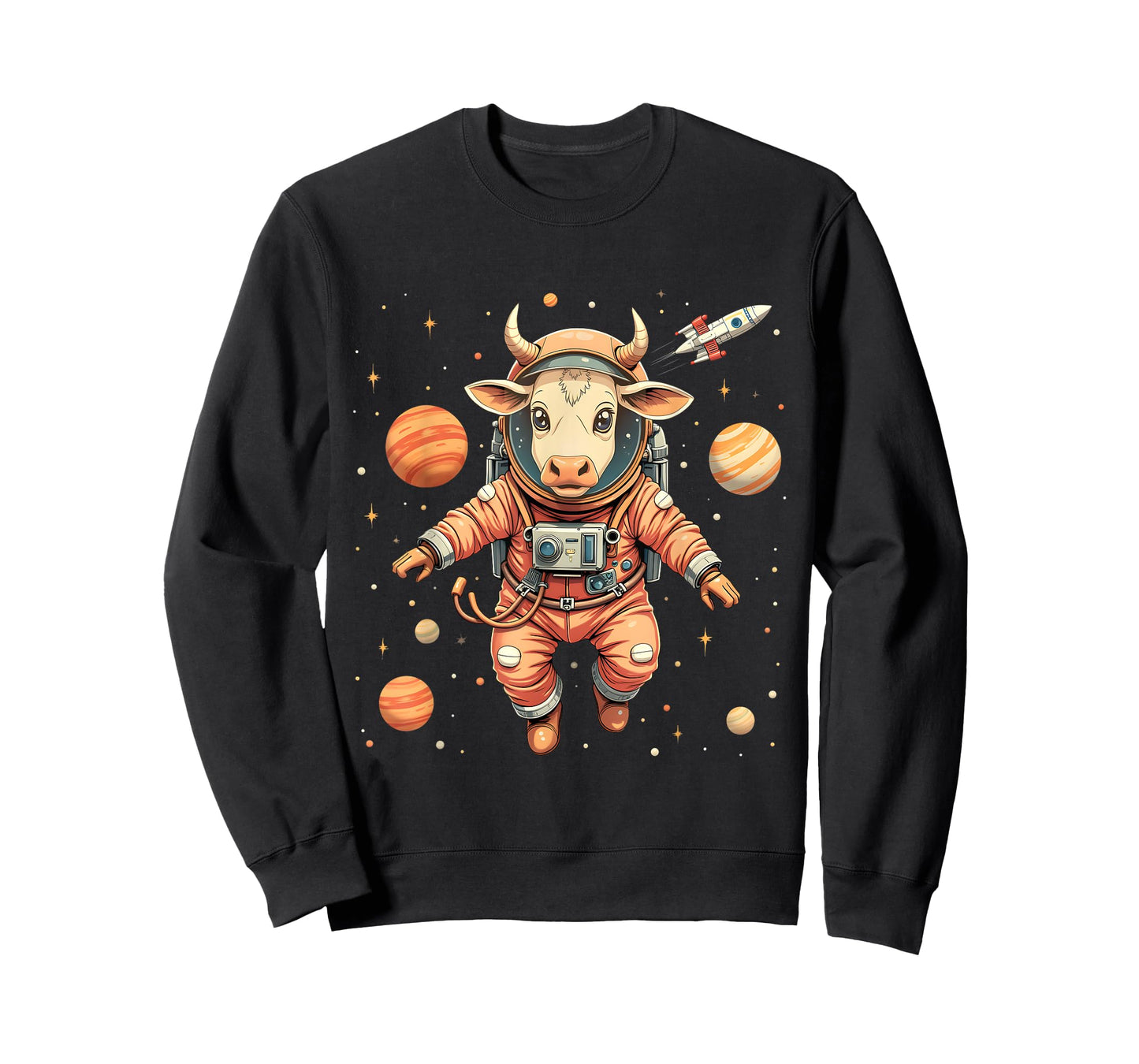 Cow In Space Astronaut Shirt Women Men Kids Funny Cow Animal T-Shirt