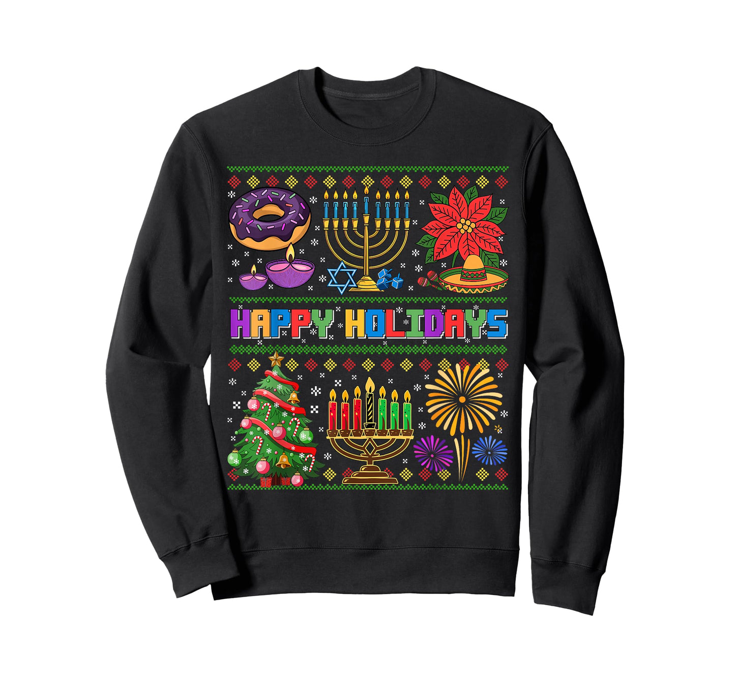 Christmas Hanukkah Kwanzaa Feliz Navidad New Year Ugly Xmas T-Shirt