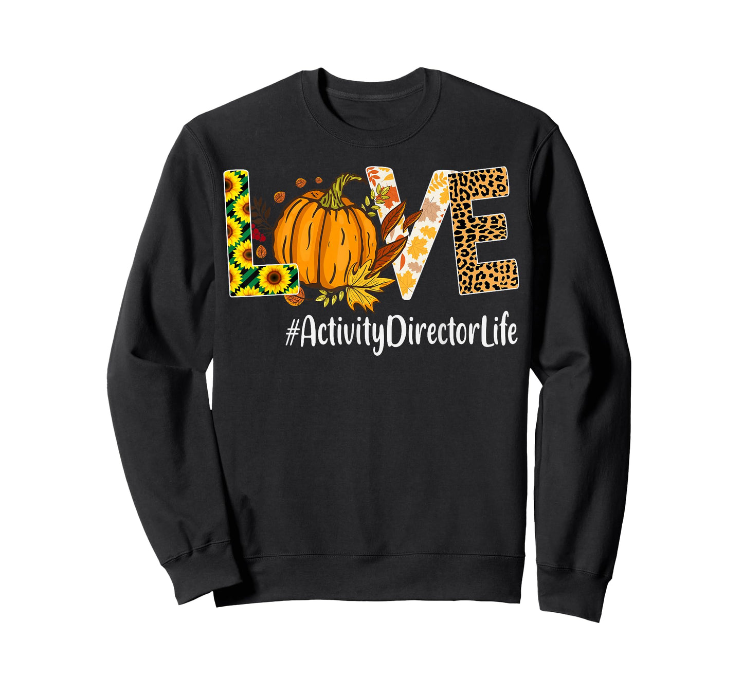 Activity Director Love Fall Pumpkin leopard Halloween Autumn T-Shirt