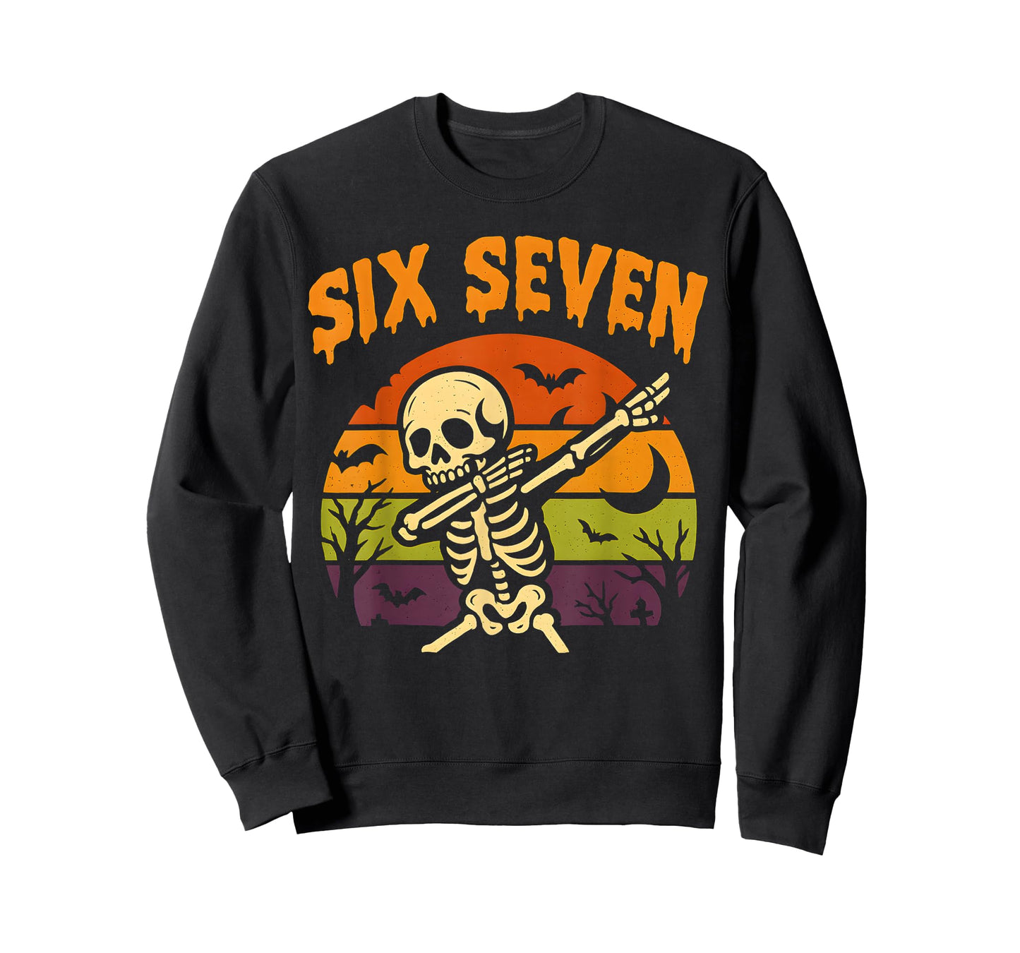 67 Halloween Meme 6 7 Skeleton Six Seven Numbers Funny Kids T-Shirt
