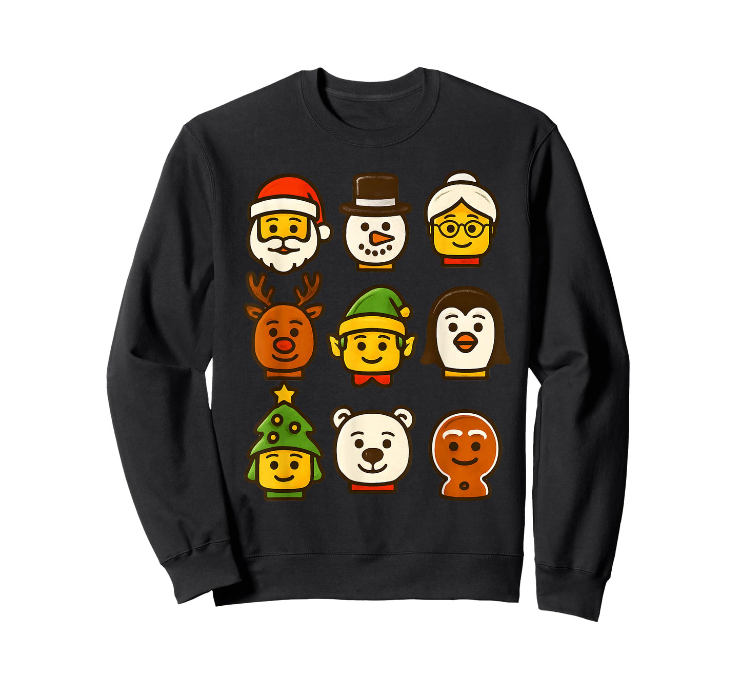 Building Brick Christmas Family Santa Elf Xmas Boys Kids T-Shirt