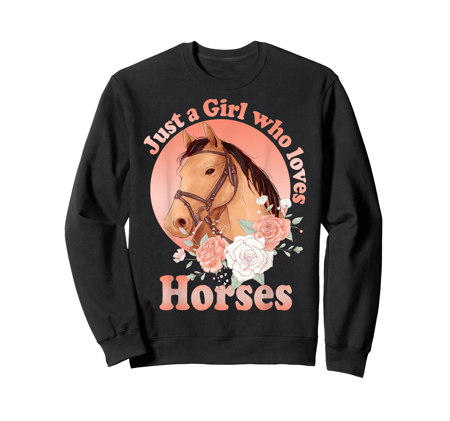 Cute Horse With Saying - Just A Girl Who Loves Horses T-Shirt