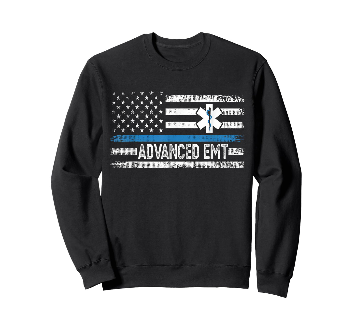 American Flag USA Advanced EMT AEMT Medical Technician T-Shirt