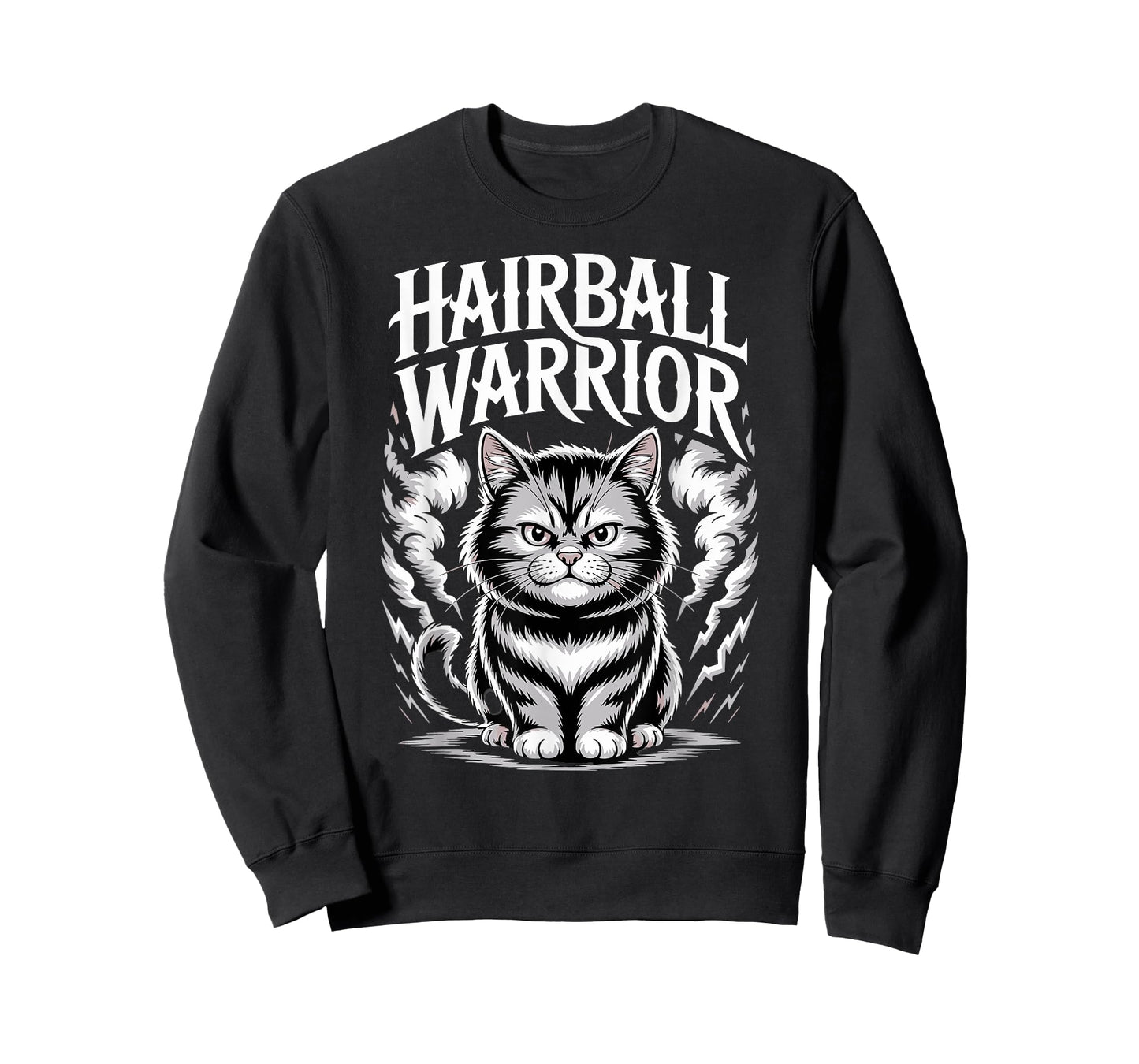 Hairball Warrior Funny Cat Meme Kitten T-Shirt