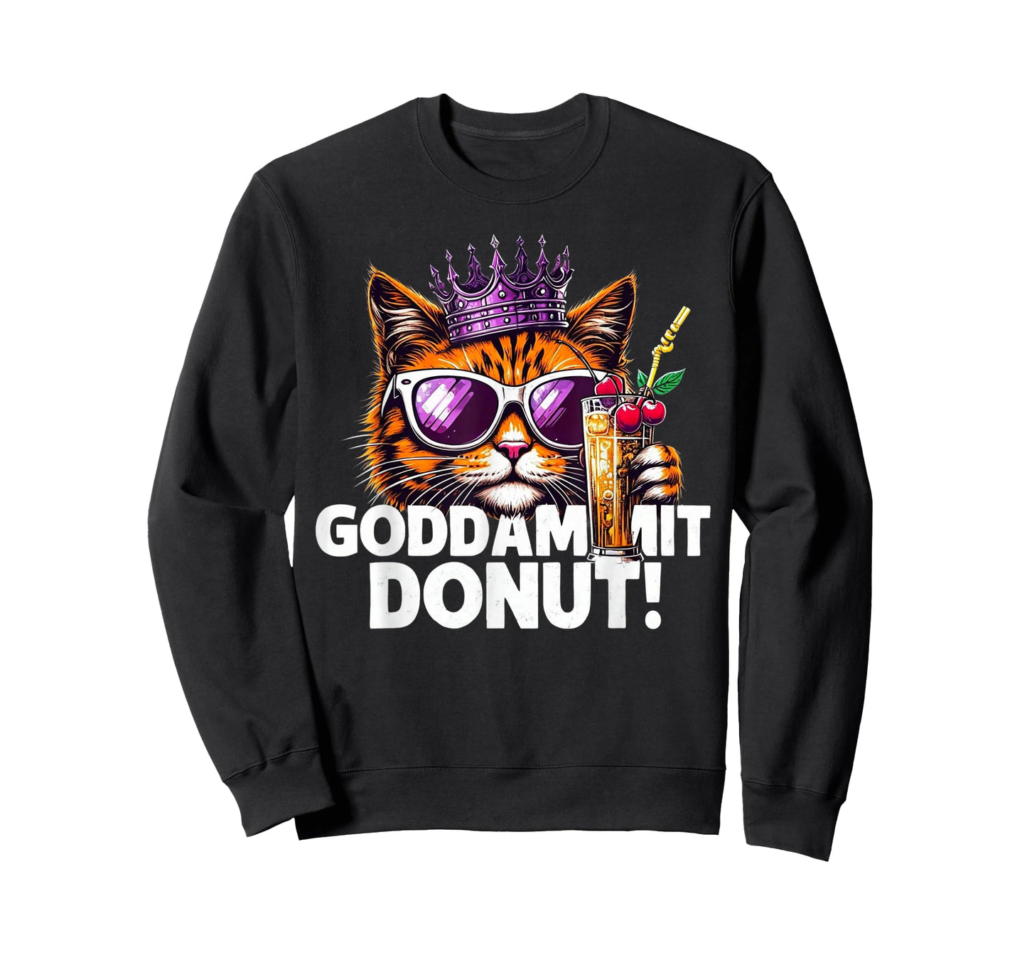 Donut Princess Cat Meme Tee – Kawaii Funny Cartoon Style T-Shirt