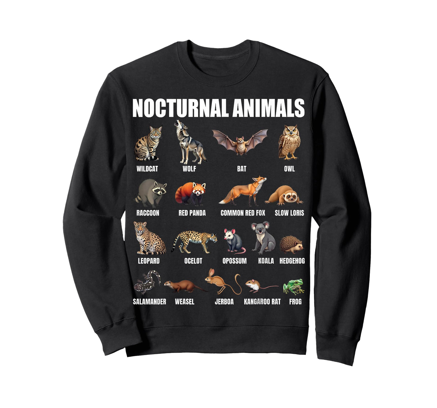 Nocturnal Animals Educational Wildlife Science Nature Lover T-Shirt