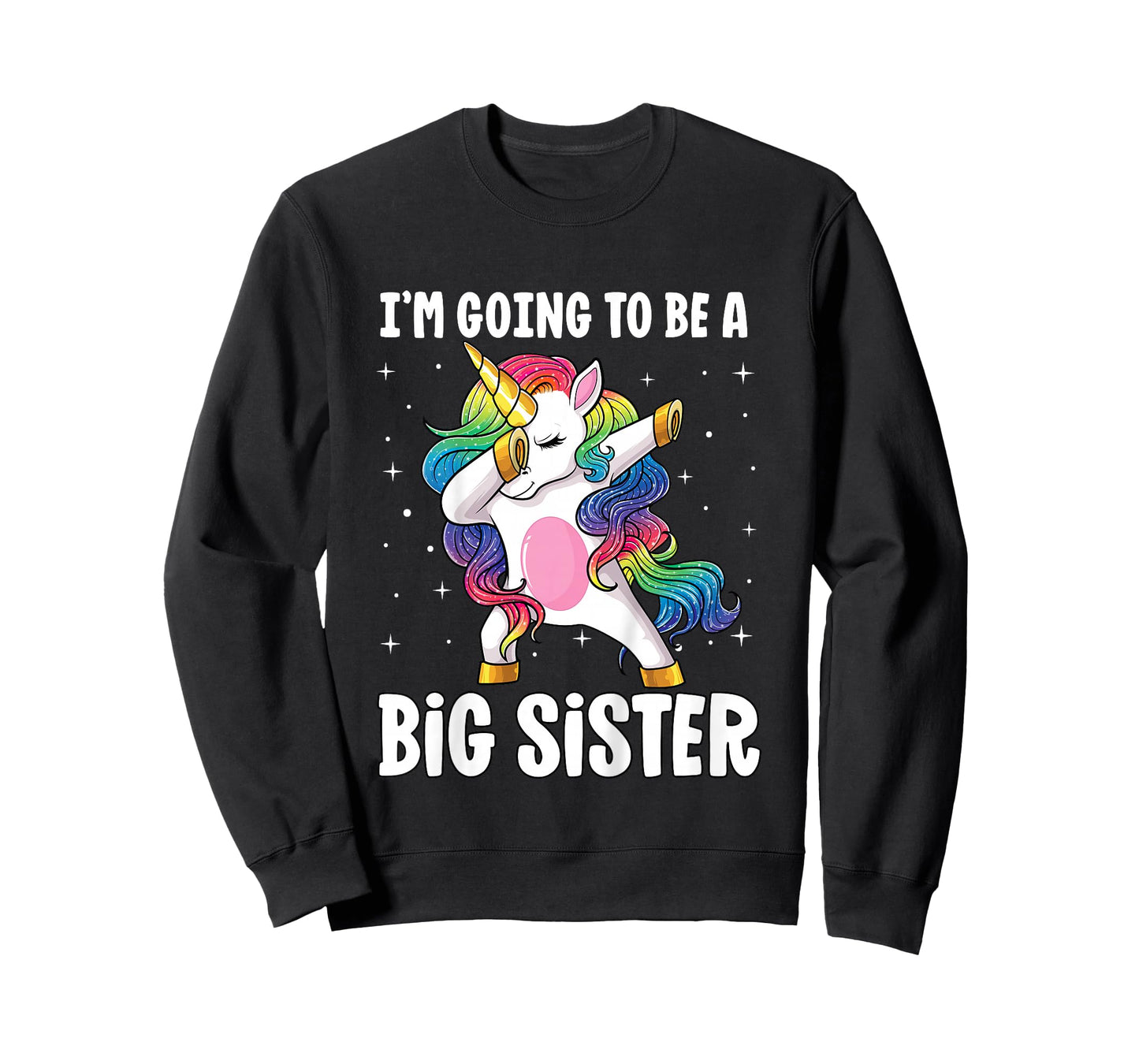 I'm Going to Be a Big Sister Girls Older Sister Dab Unicorn T-Shirt