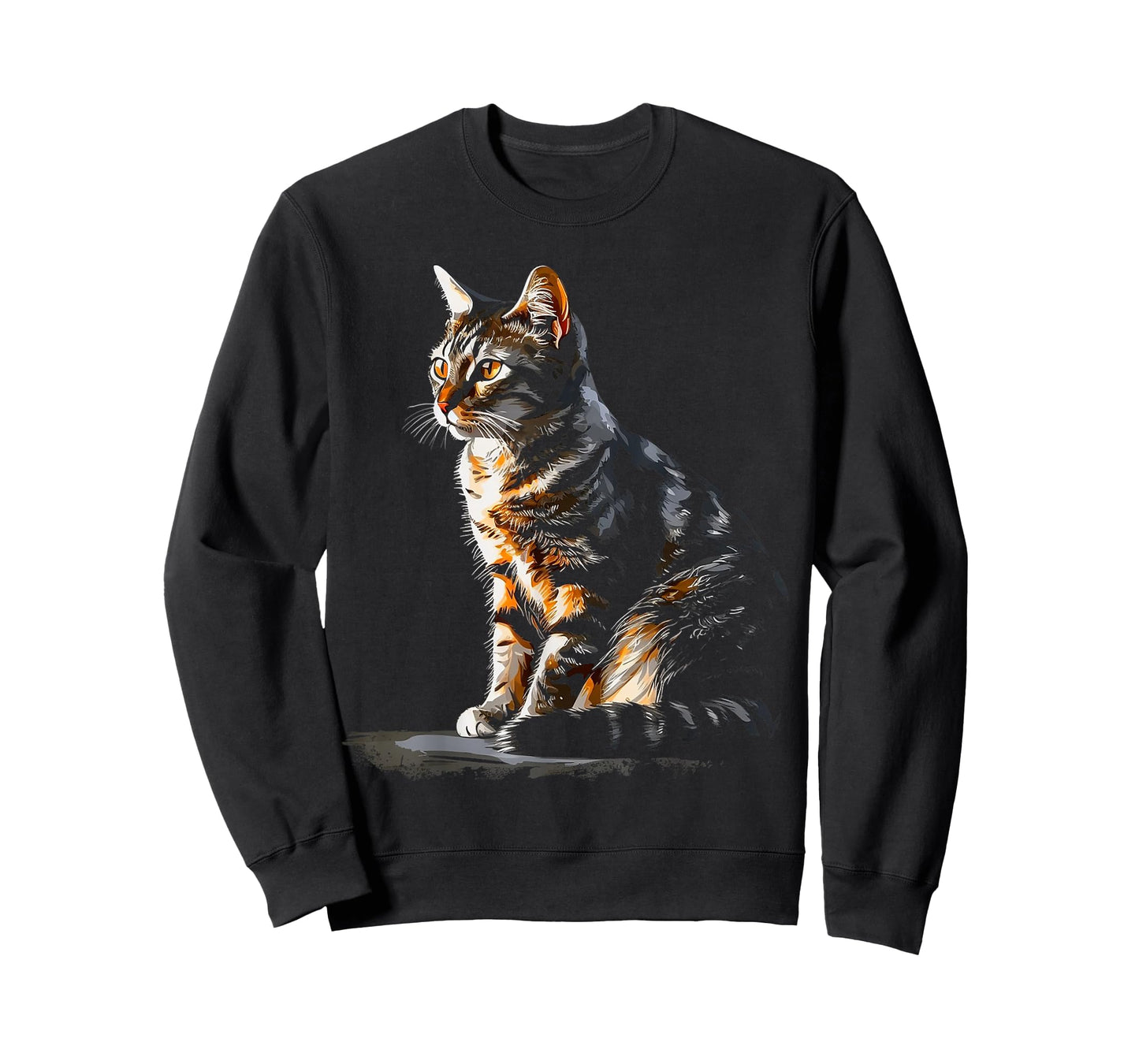 Cat Portrait Artwork | Animal Motif Cat T-Shirt