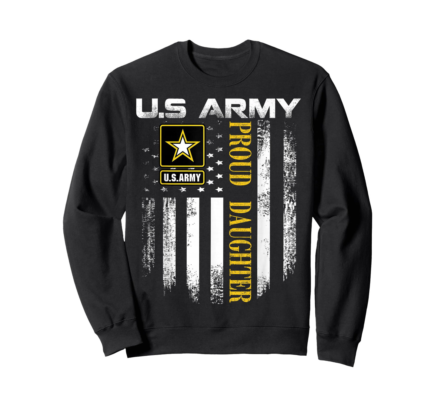 Vintage U.S. Army Proud Daughter With American Flag Gift T-Shirt