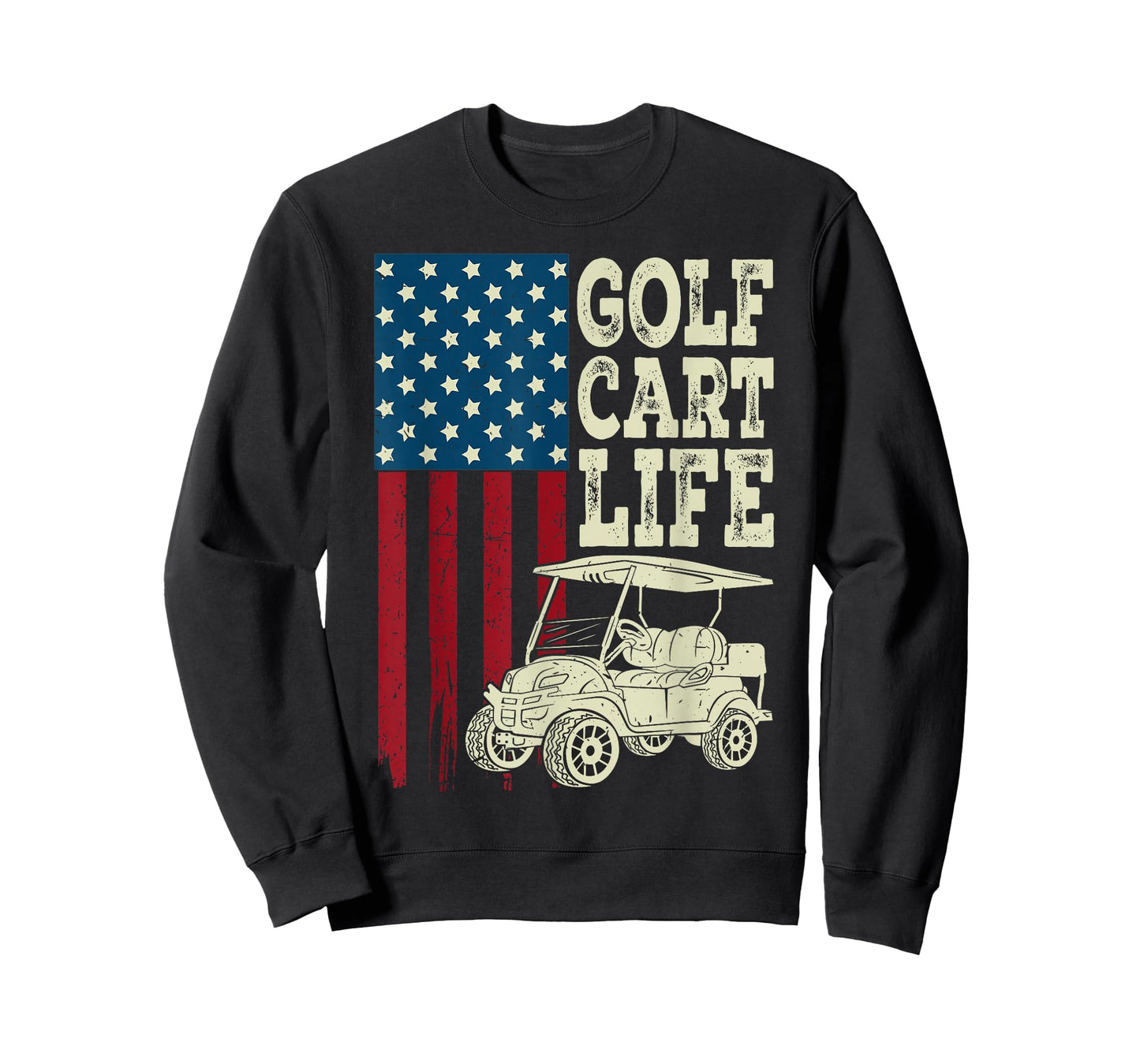 Golf Cart Life Shirt Men Women Kids American Flag Funny Dad T-Shirt