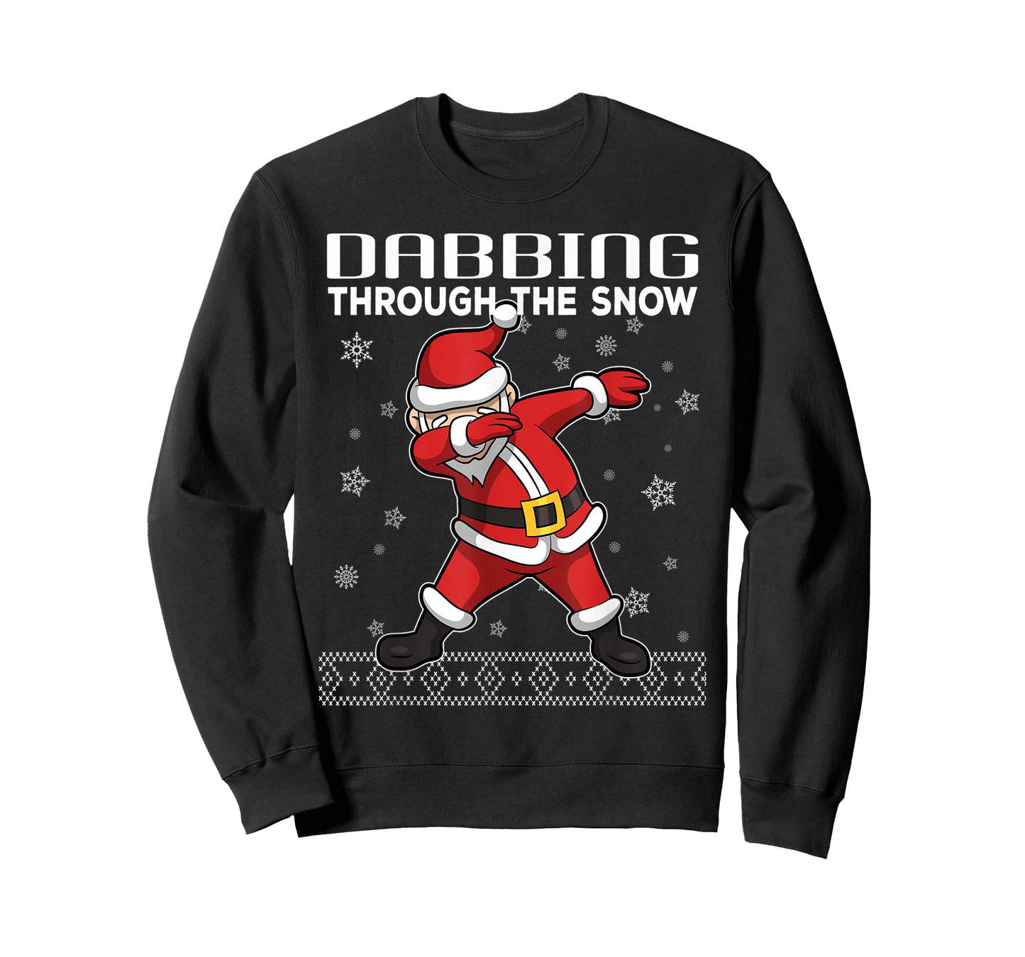 Boys Christmas Shirts Dabbing Through the Snow Santa Gift T-Shirt