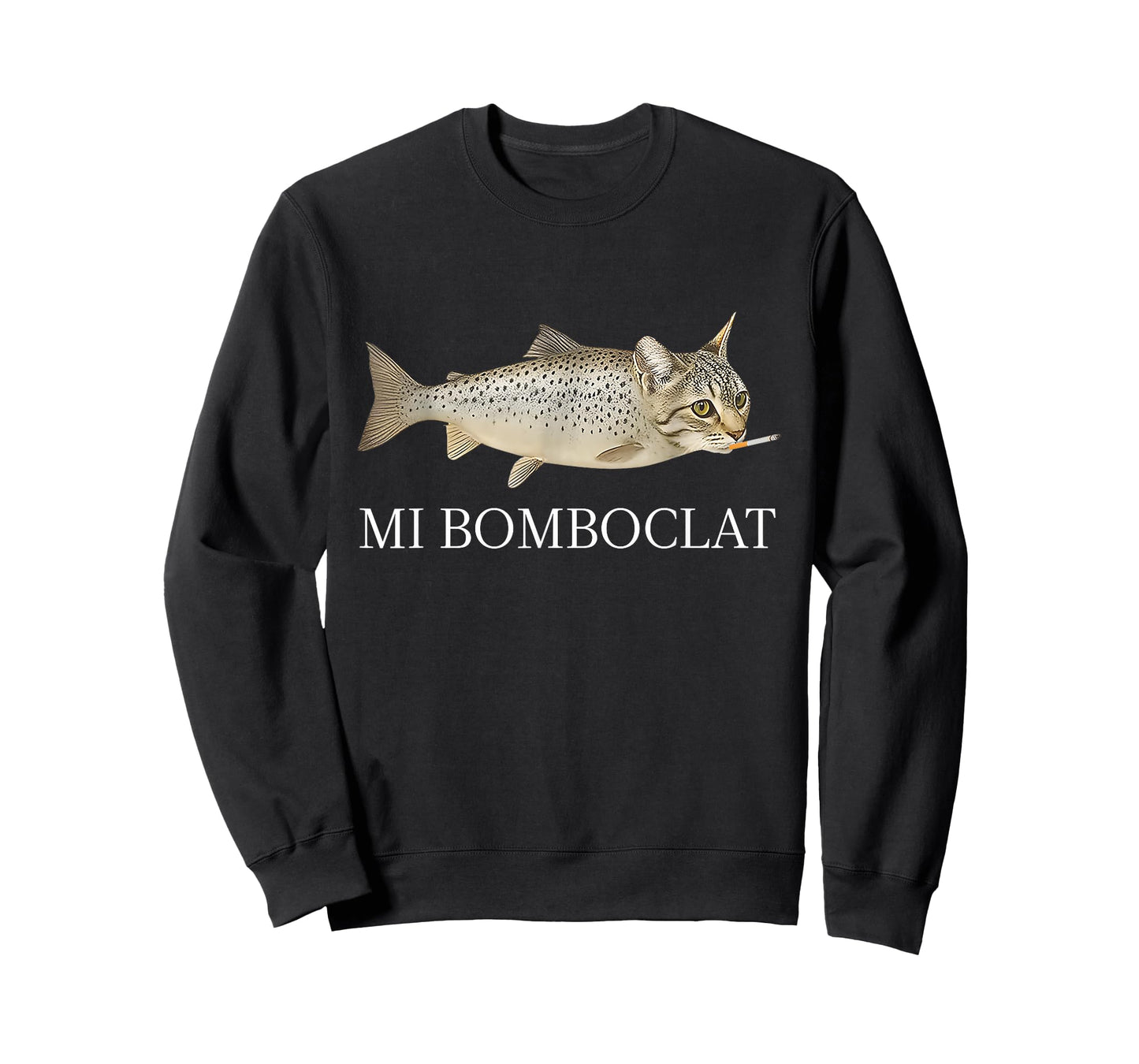 Bomboclat Fish Cat Meme Mi Bomboclat Silly Stupid Brainrot T-Shirt