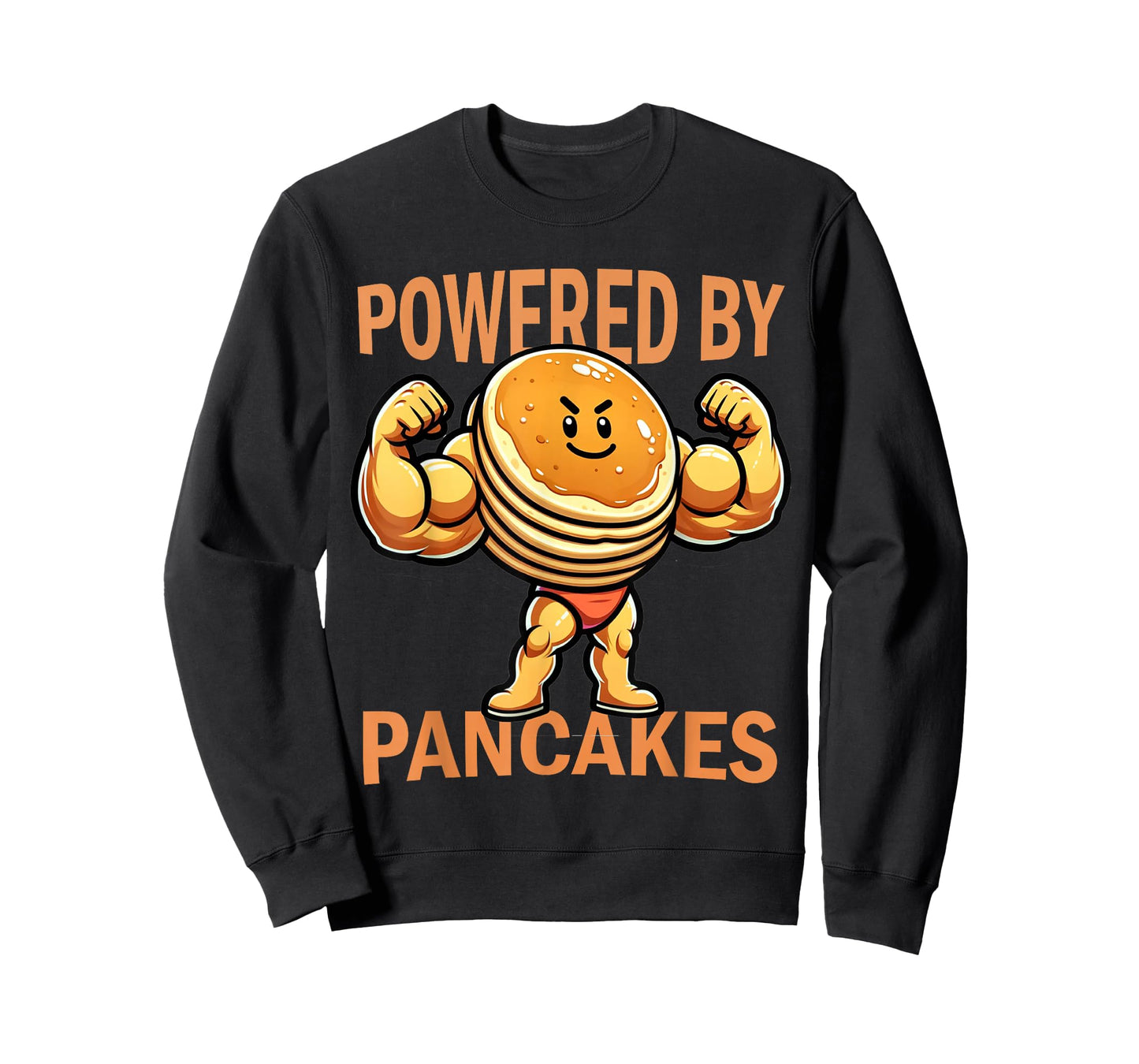 Cool Pancake Breakfast Funny Pancake Day Powered by Pancakes T-Shirt