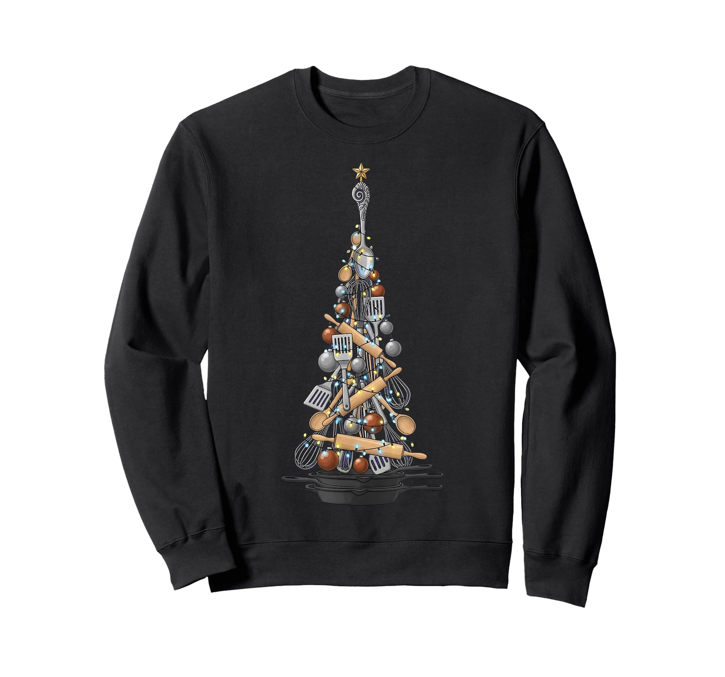 Chef Christmas Tree Xmas Cook Baking Funny Cooking Baker T-Shirt