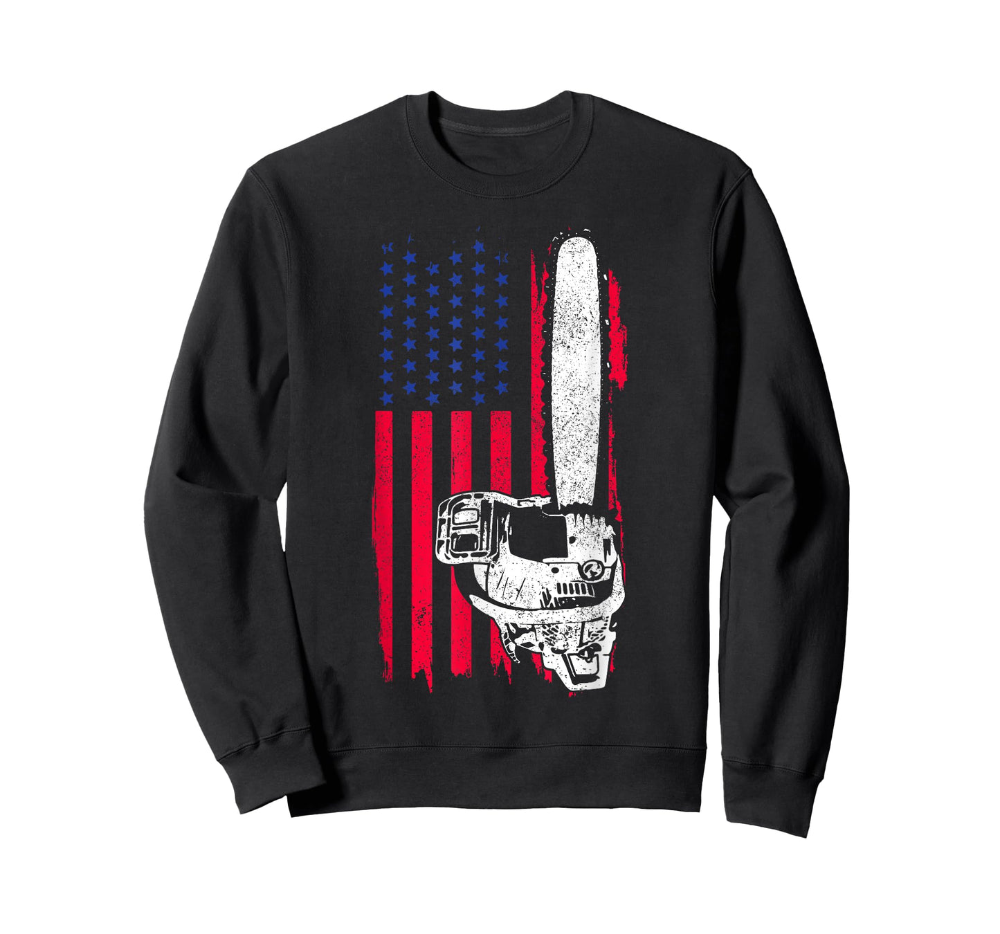 Lumberjack Logger Arborist Tree Cutter Chainsaw Patriotic T-Shirt