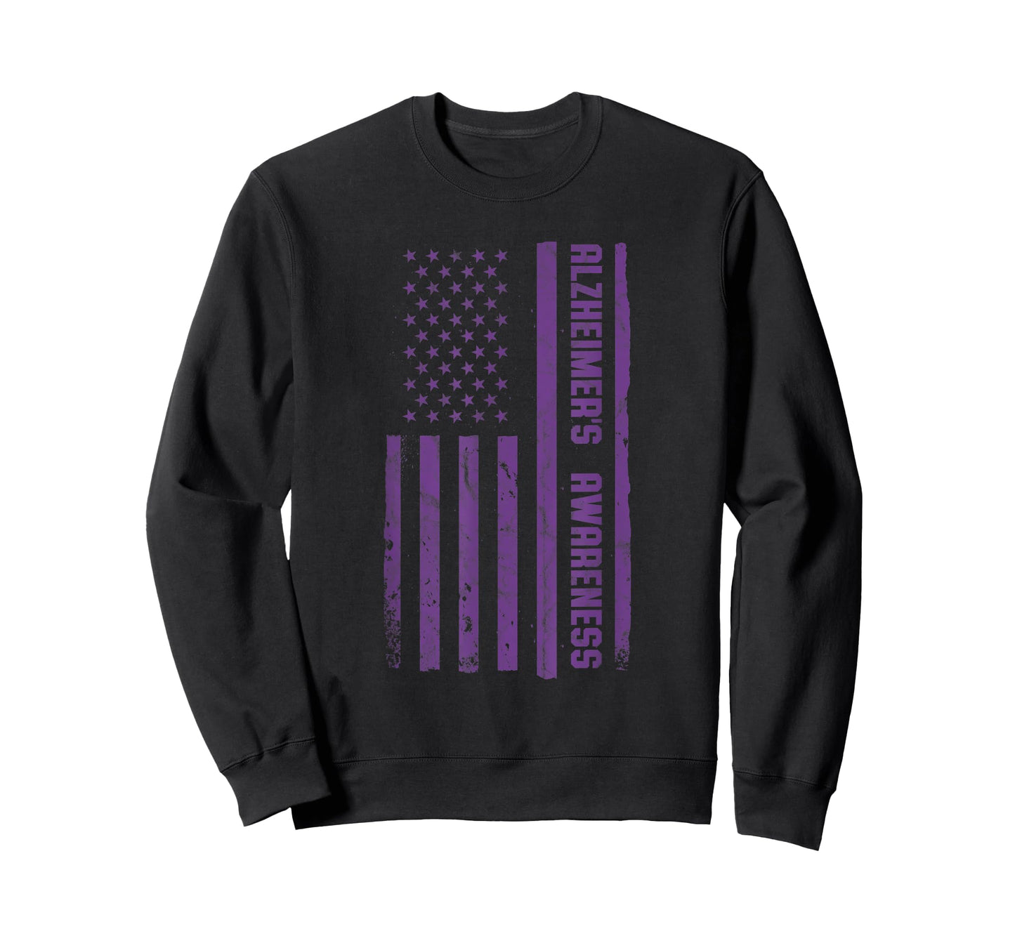 Alzheimer's Awareness Month Vintage American Flag Dementia T-Shirt