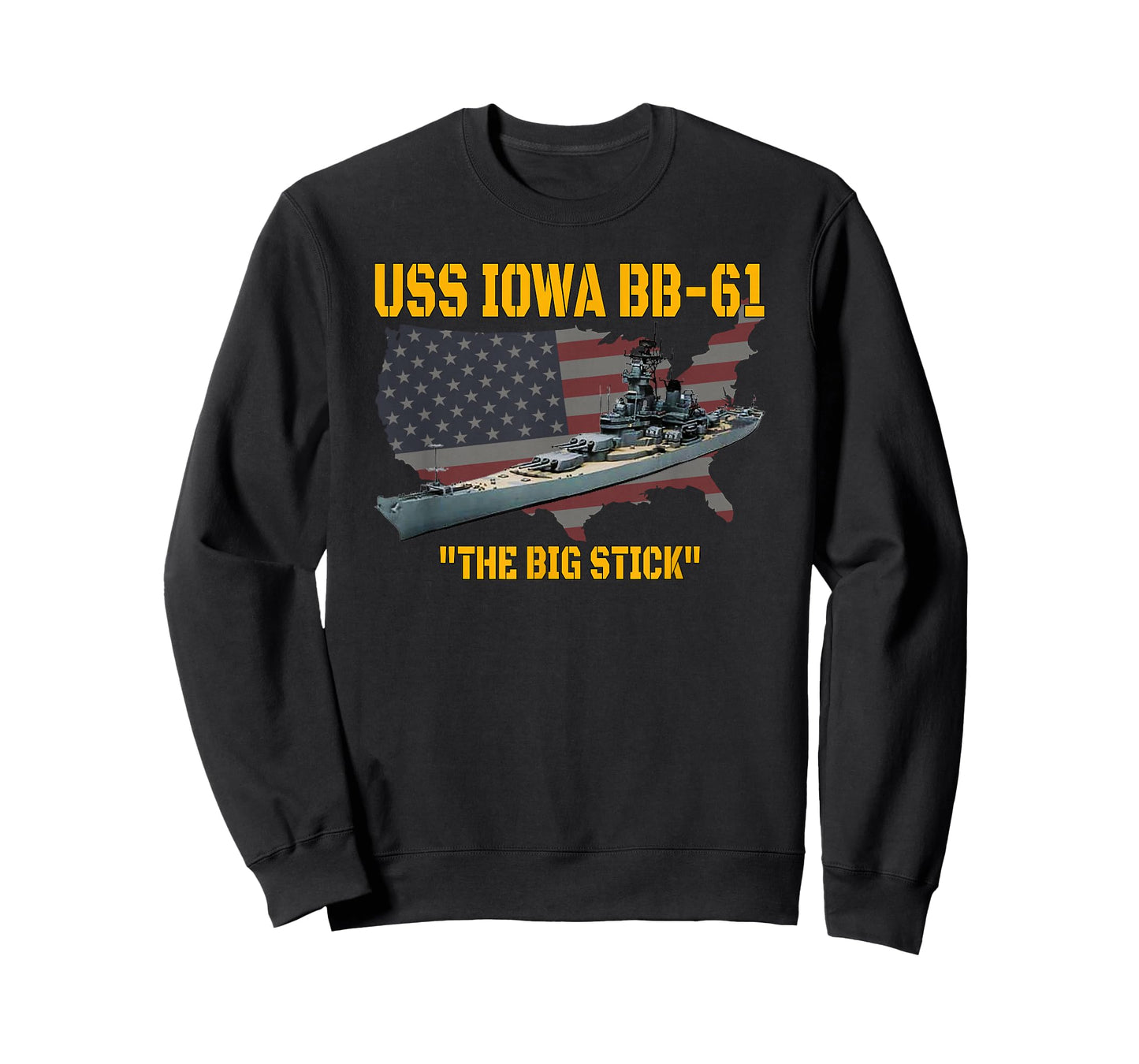 World War II Warship USS Iowa & WW2 BB-61 Battleship Veteran T-Shirt