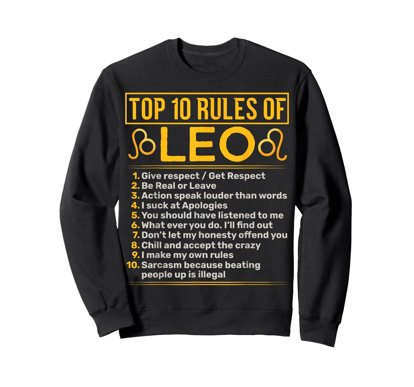 Top 10 Rules of Leo Lion Astrology Sign Birthday T-Shirt