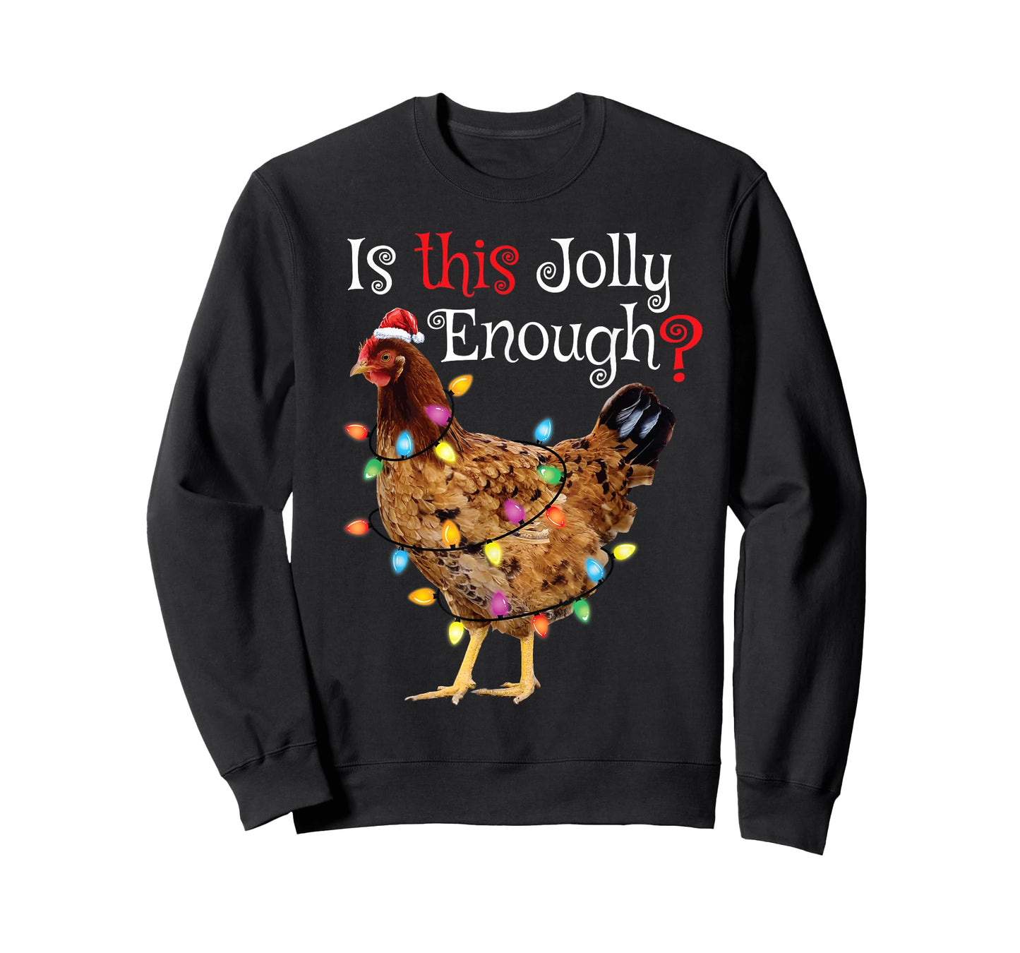 Christmas Chicken Shirt Women Men Kids Funny Santa Chicken T-Shirt
