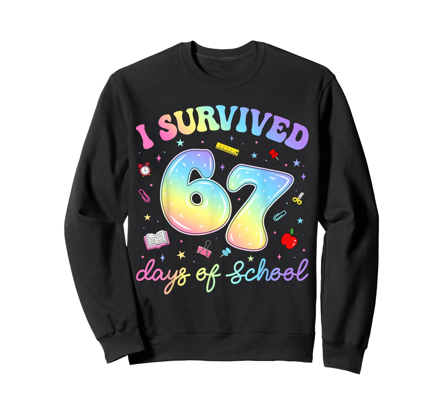 I Survived 67 Days of School Funny Meme Teacher Student T-Shirt