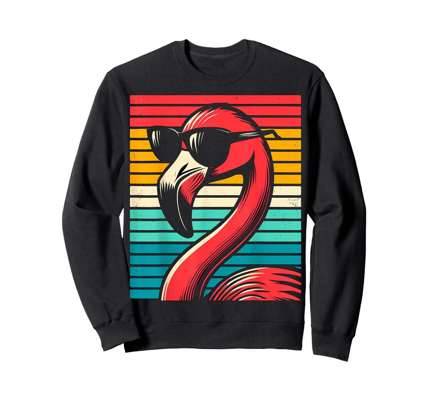 cool Flamingo with Sunglasses 70s 80s 90s Party Retro T-Shirt