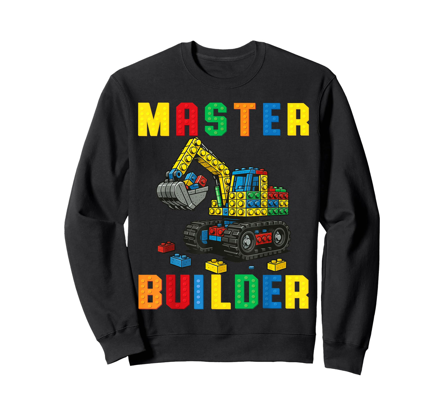 Funny Family Master Builder Building Bricks Blocks Kids Boys T-Shirt