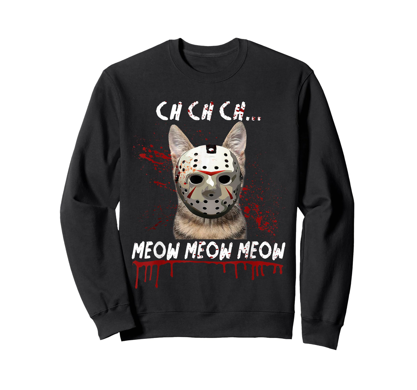 Ch Ch Ch Meow Meow Scary Friday Costume Halloween Cat T-Shirt for Men Women