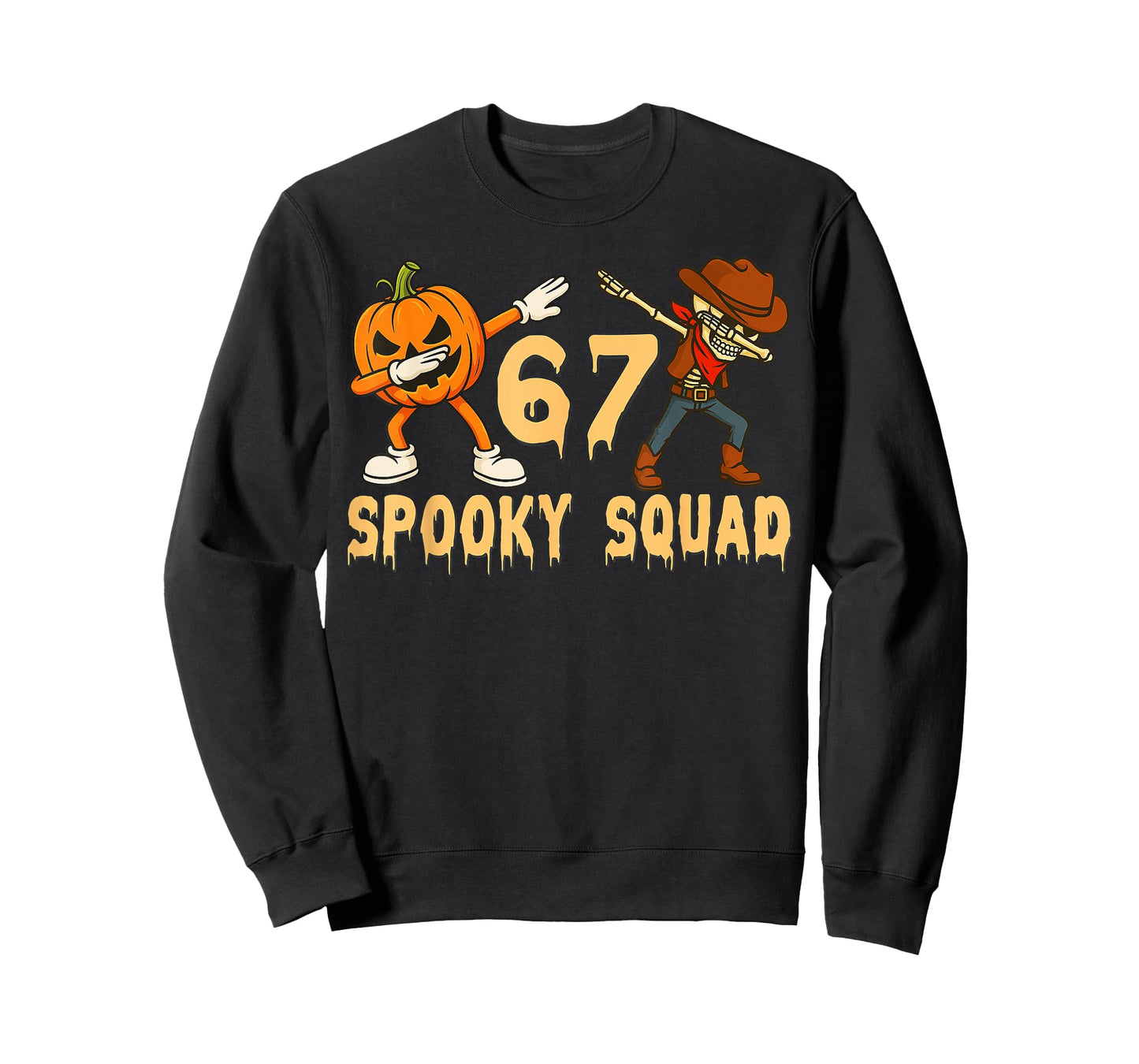 Spooky Squad Pumpkin 67 Halloween Meme 6 7 Numbers Six Seven T-Shirt
