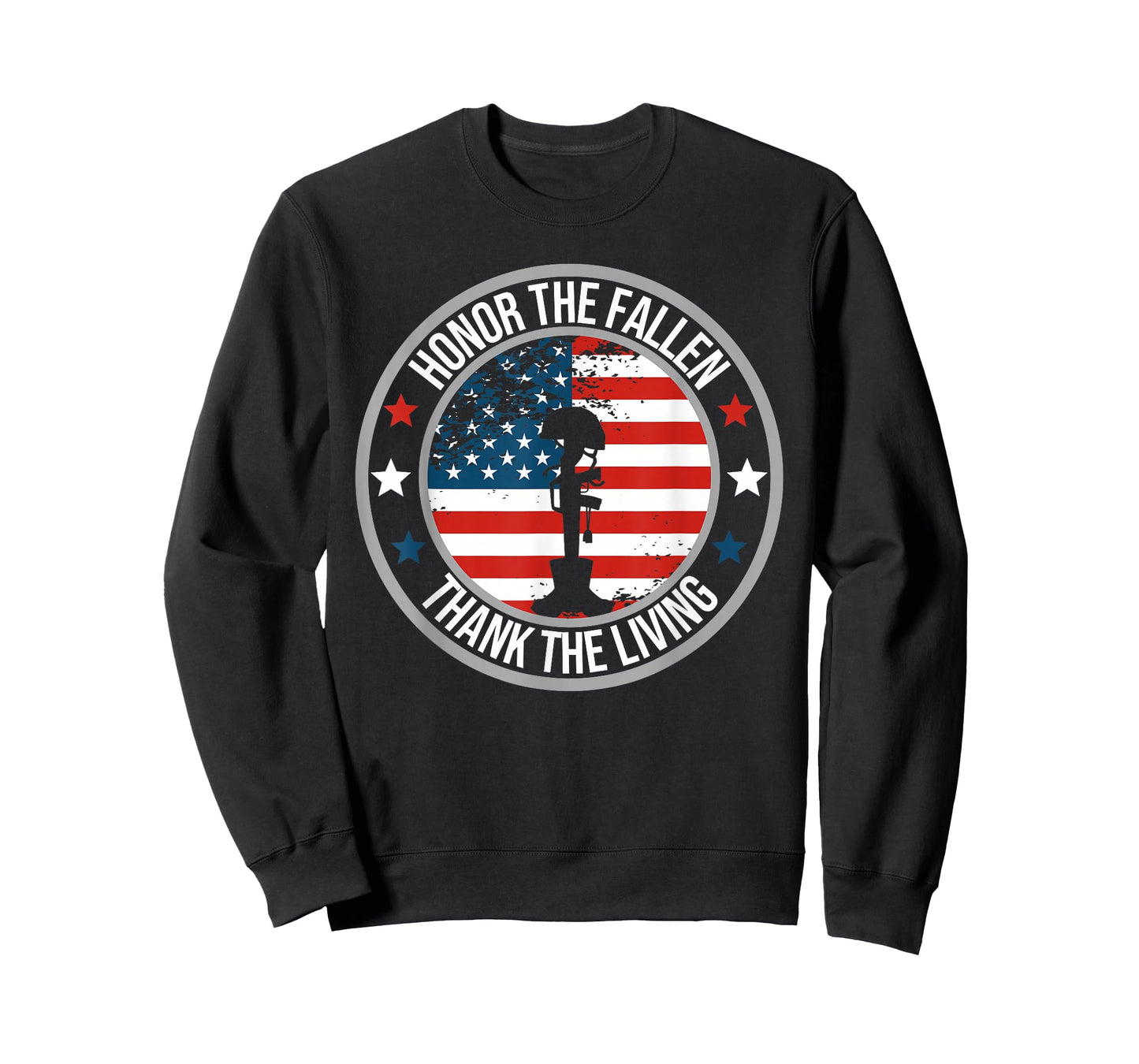 Honor The Fallen Thank The Living Memorial Day Veteran Flag T-Shirt