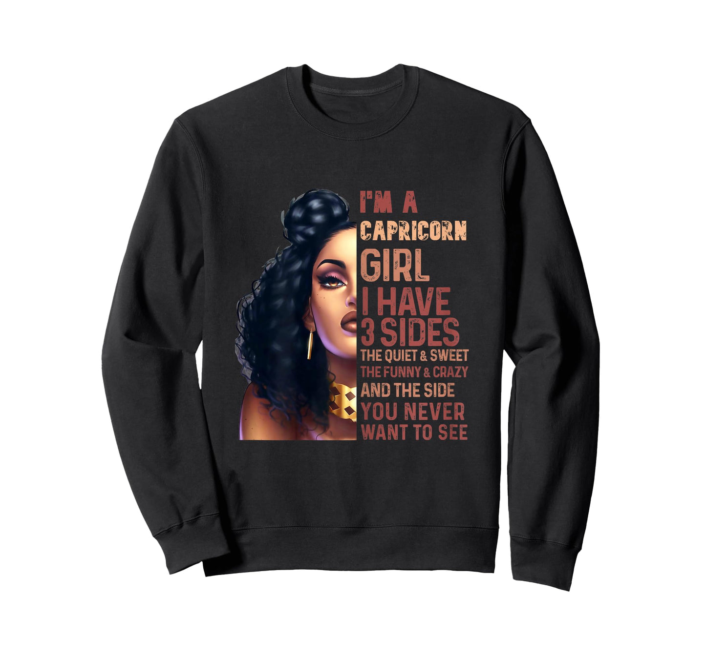I Have 3 Side Capricorn Girl Cool Zodiac Astrology Star Sign T-Shirt