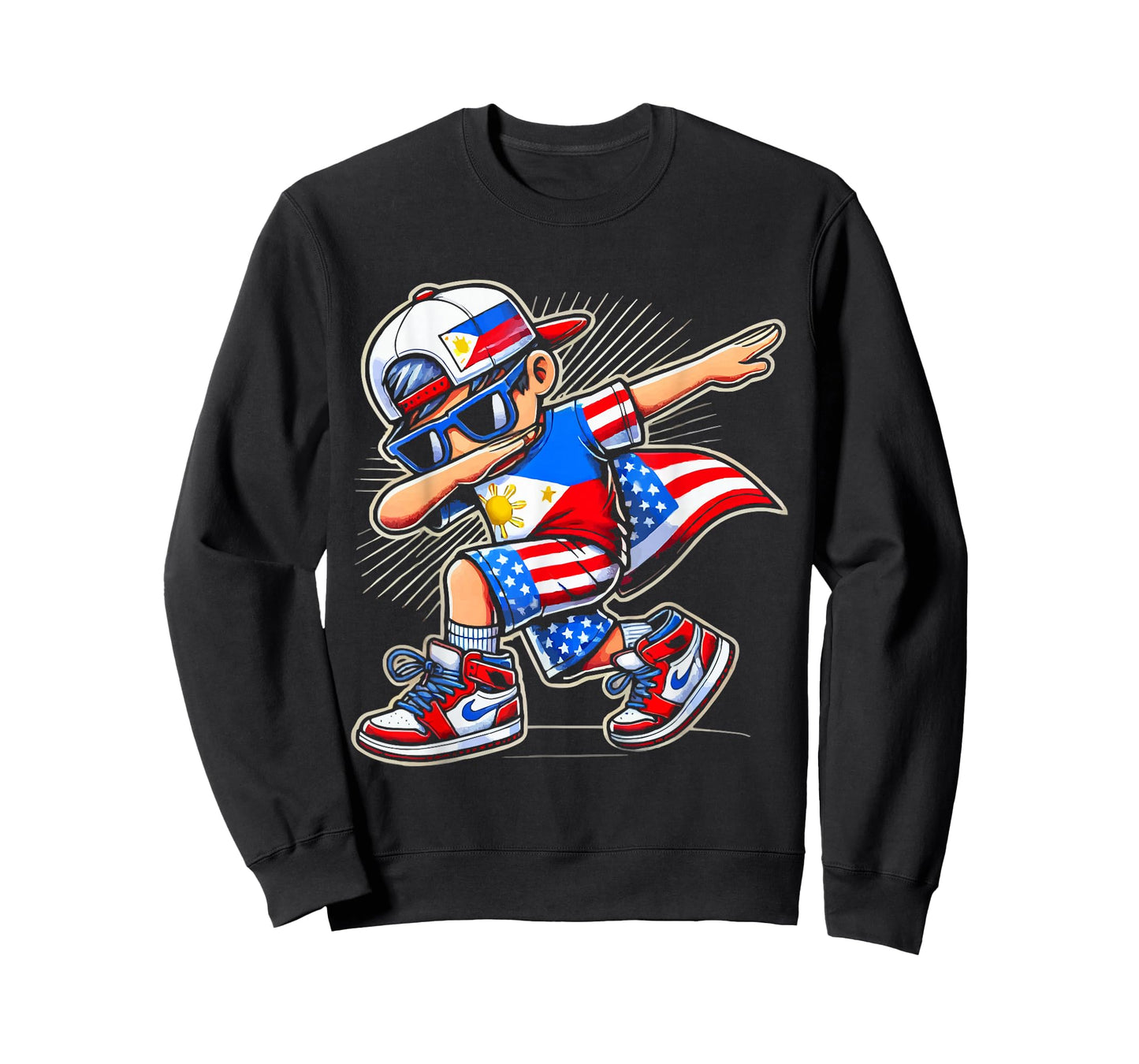 Half Filipino Half American USA Flag Philippines America T-Shirt