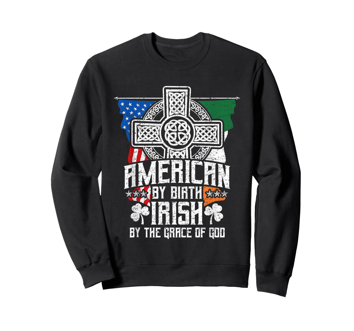 American By Birth Irish By The Grace Of God High Cross T-Shirt