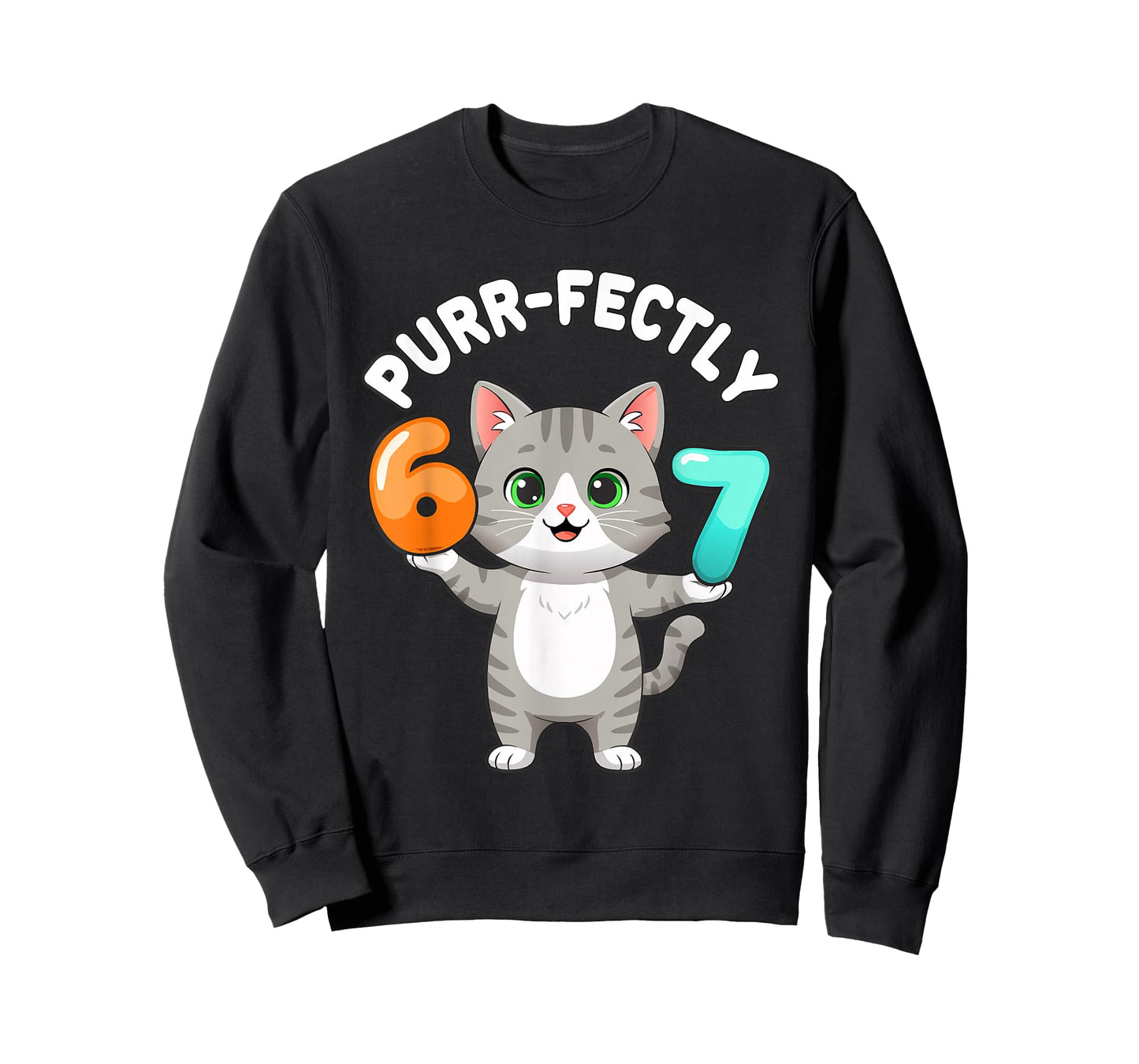 67 Cat Pun Six Seven Meme Gen Alpha Z Humor Purrfectly Pet T-Shirt