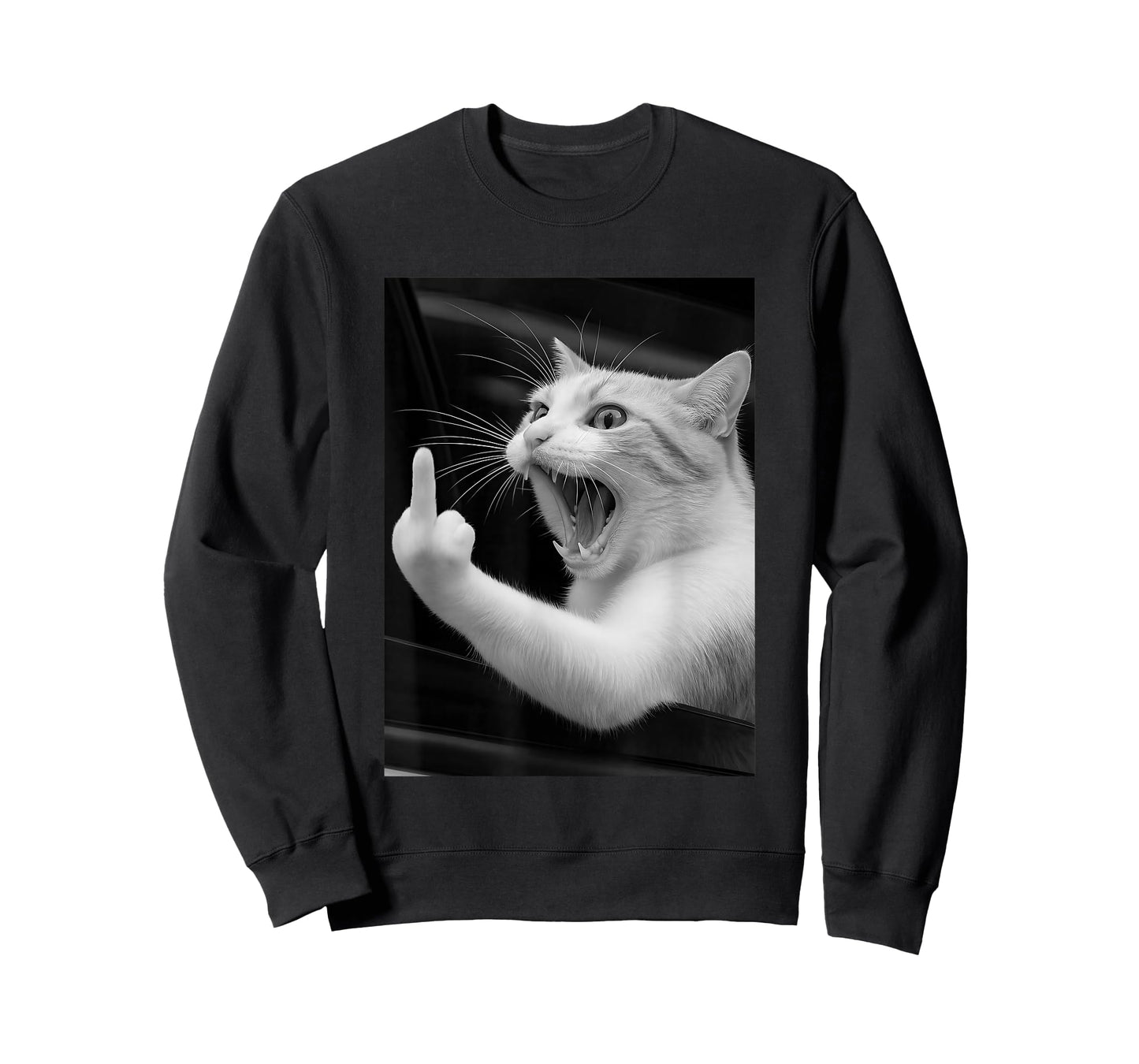 Funny Angry Cat Men Women Gift T-Shirt