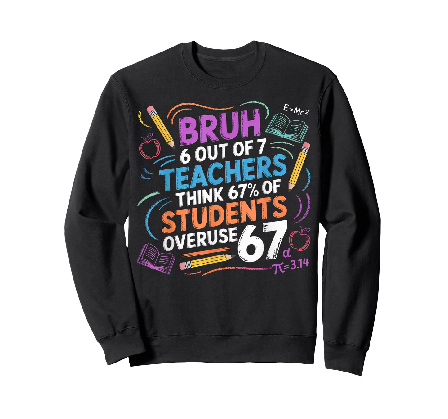 6 Out of 7 Teachers Think 67% of Students Overuse 67 Meme T-Shirt