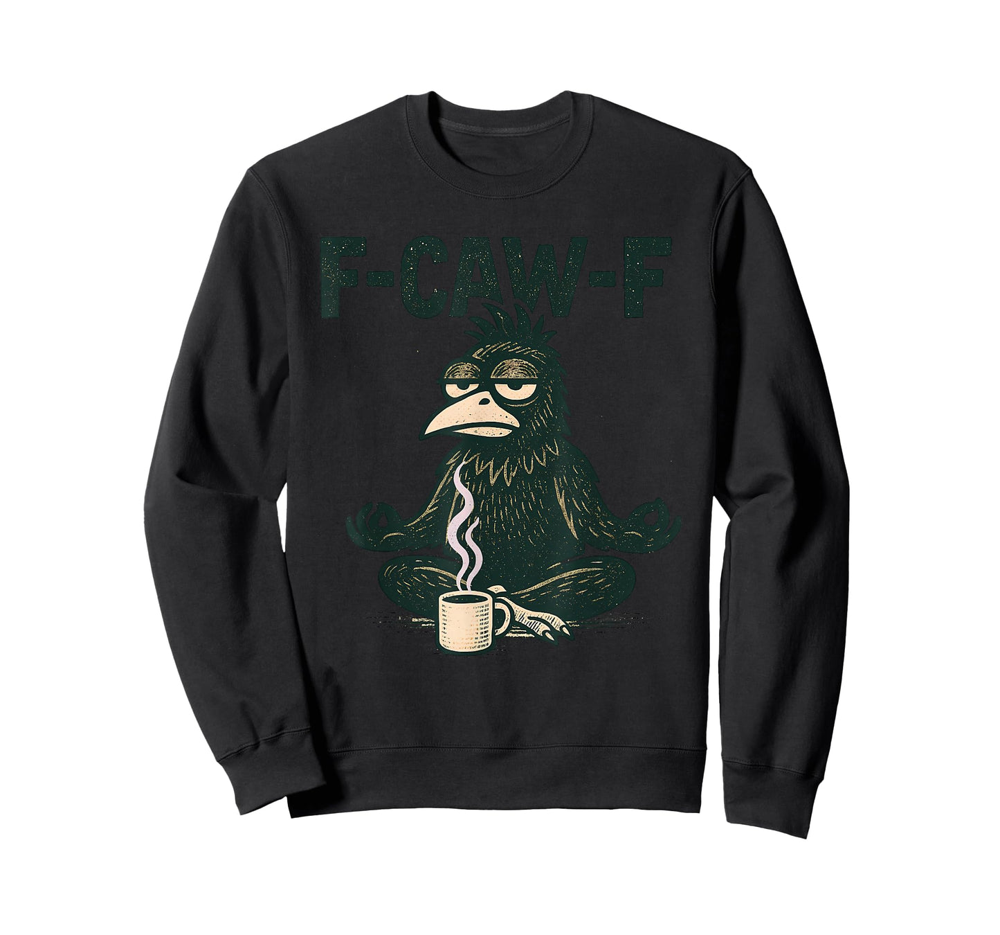 Funny F Caw F Crow Shirt Raven fcawf Zen Meditation Coffee T-Shirt