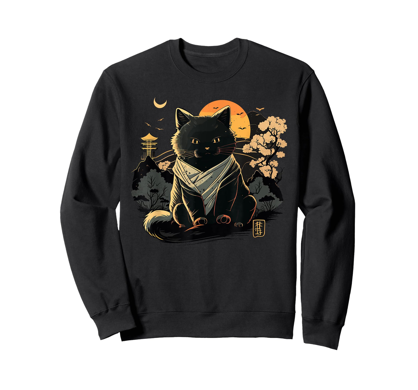 Cat Japan Style Funny Cat Gift Retro Vintage Anime Cat T-Shirt