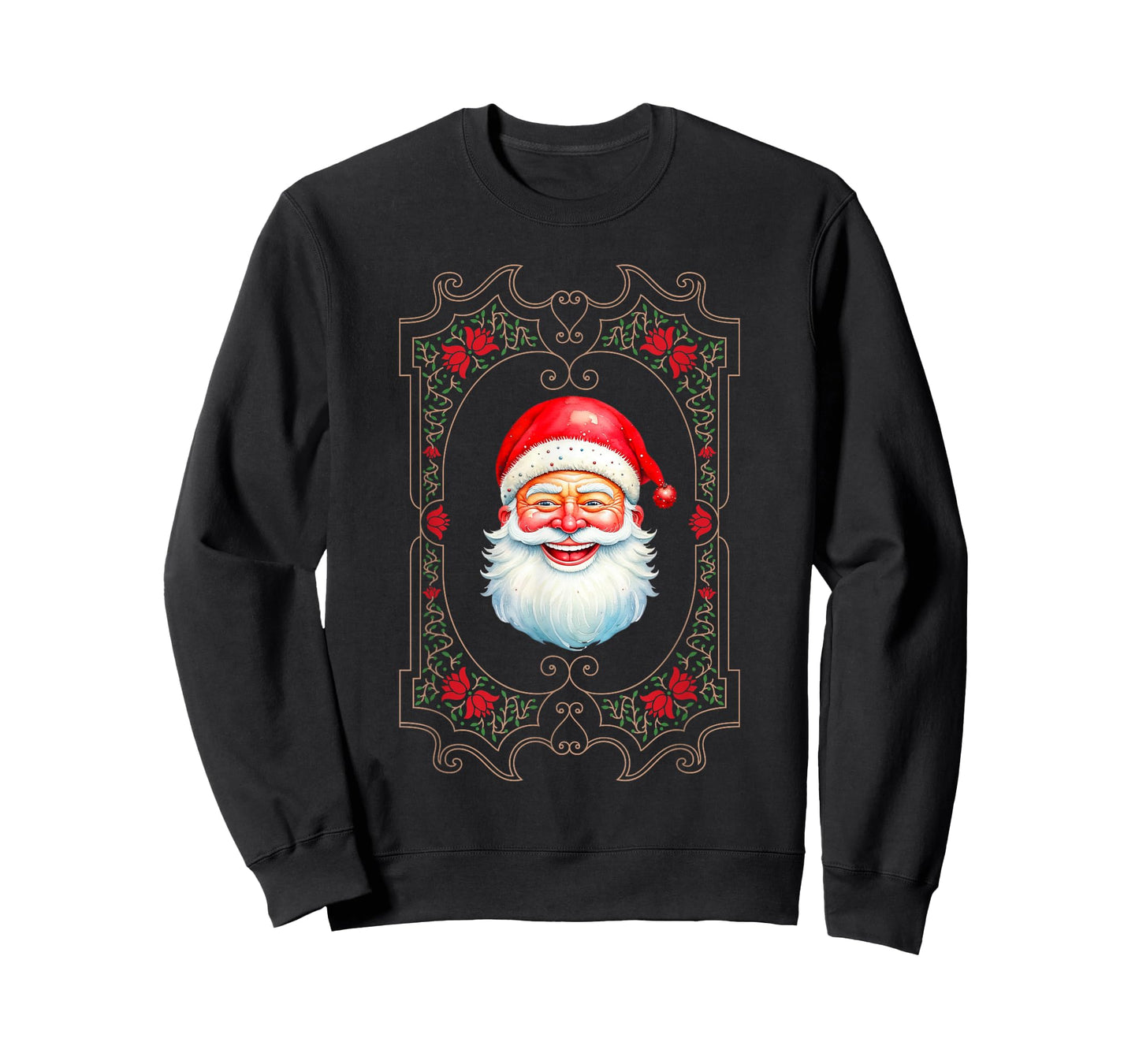 Retro Vintage Victorian Santa Smiling Jolly Old St. Nicholas T-Shirt