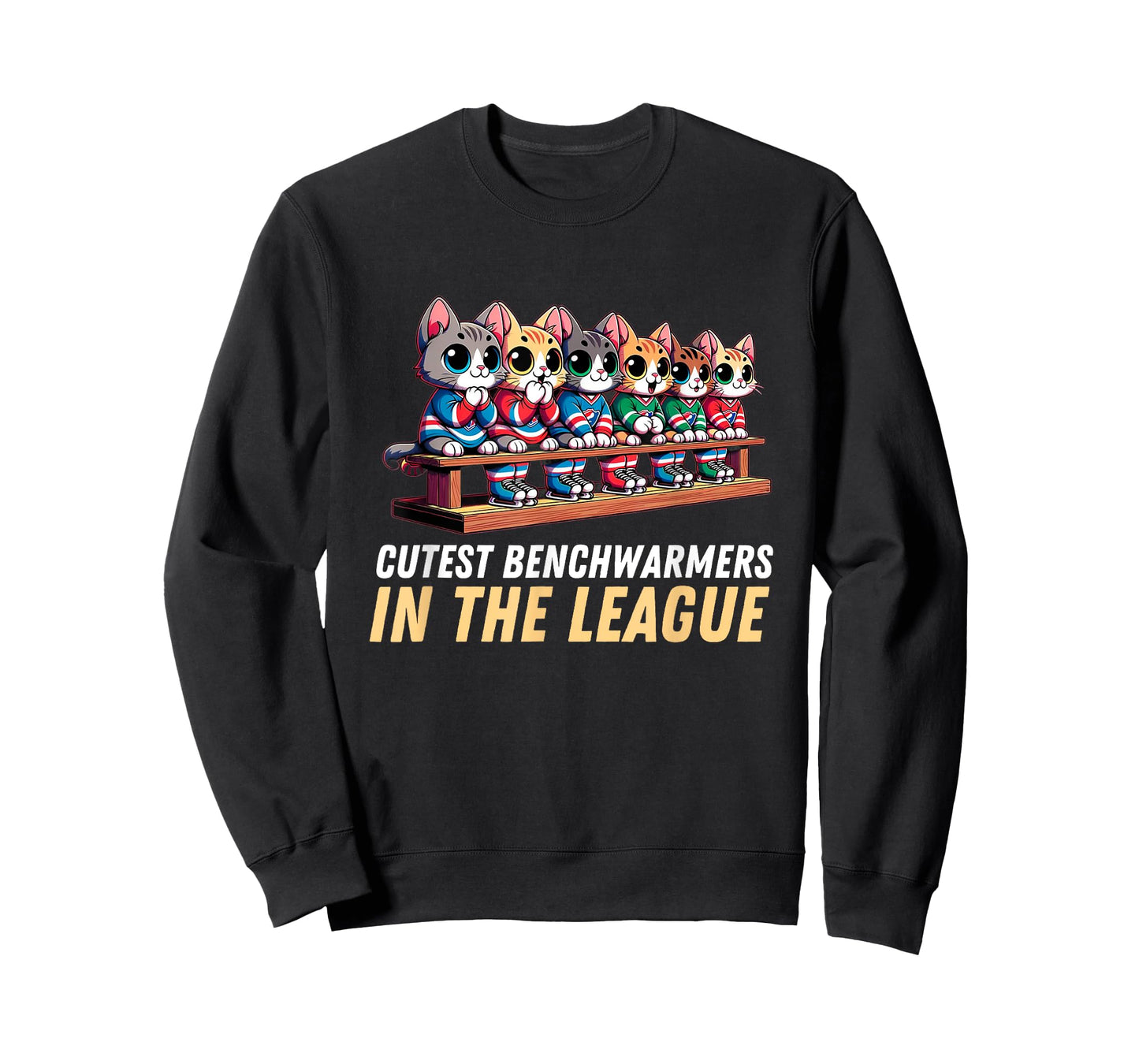 Cutest Benchwarmers in the League: Kitten Lineup Hockey Tee T-Shirt