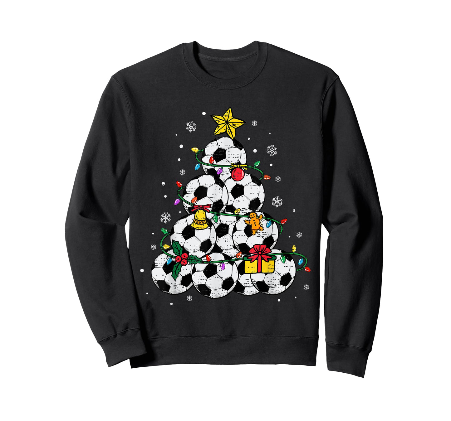 Soccer Christmas Tree Hat Santa Xmas Sport Mens Boys Kids T-Shirt