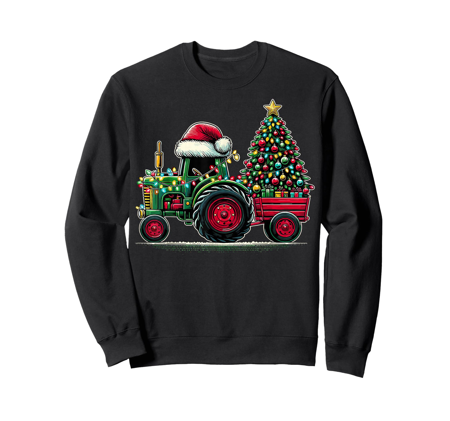 Christmas Tractor Santa Xmas Farm Truck T-Shirt