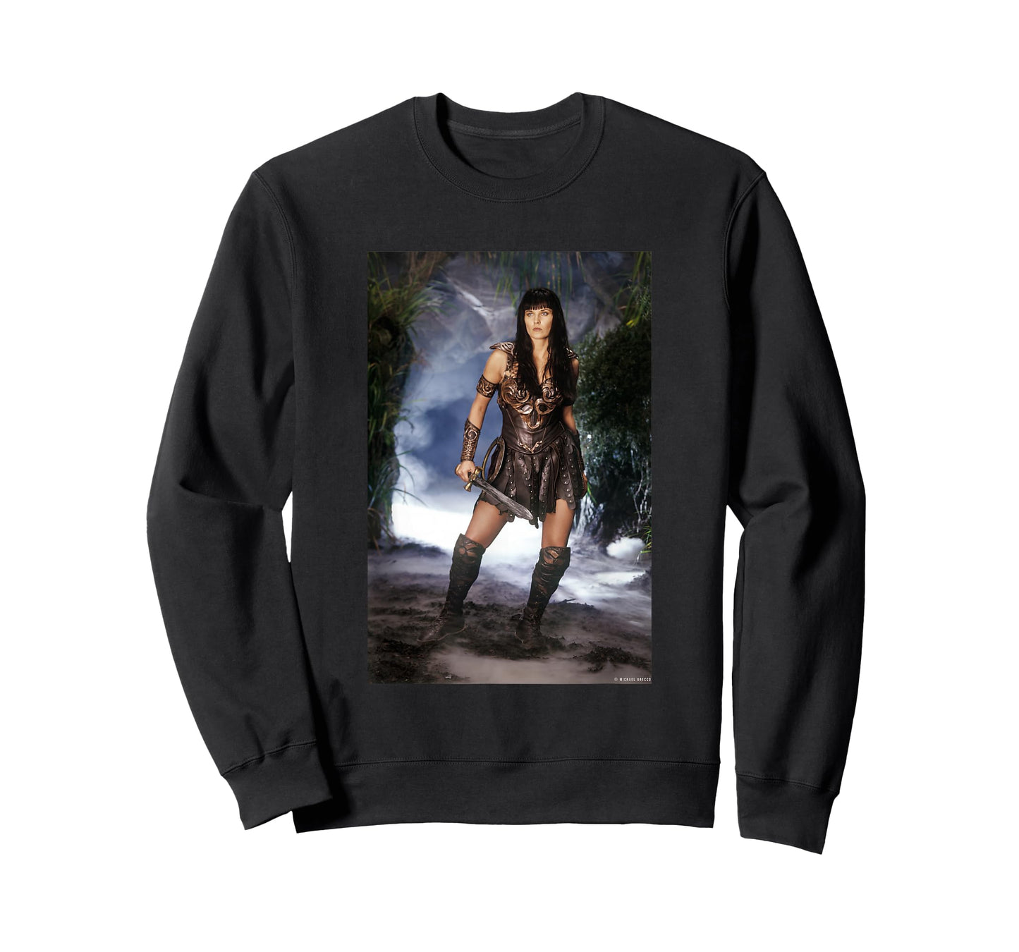 Xena Warrior Princess Lucy Lawless by Michael Grecco T-Shirt